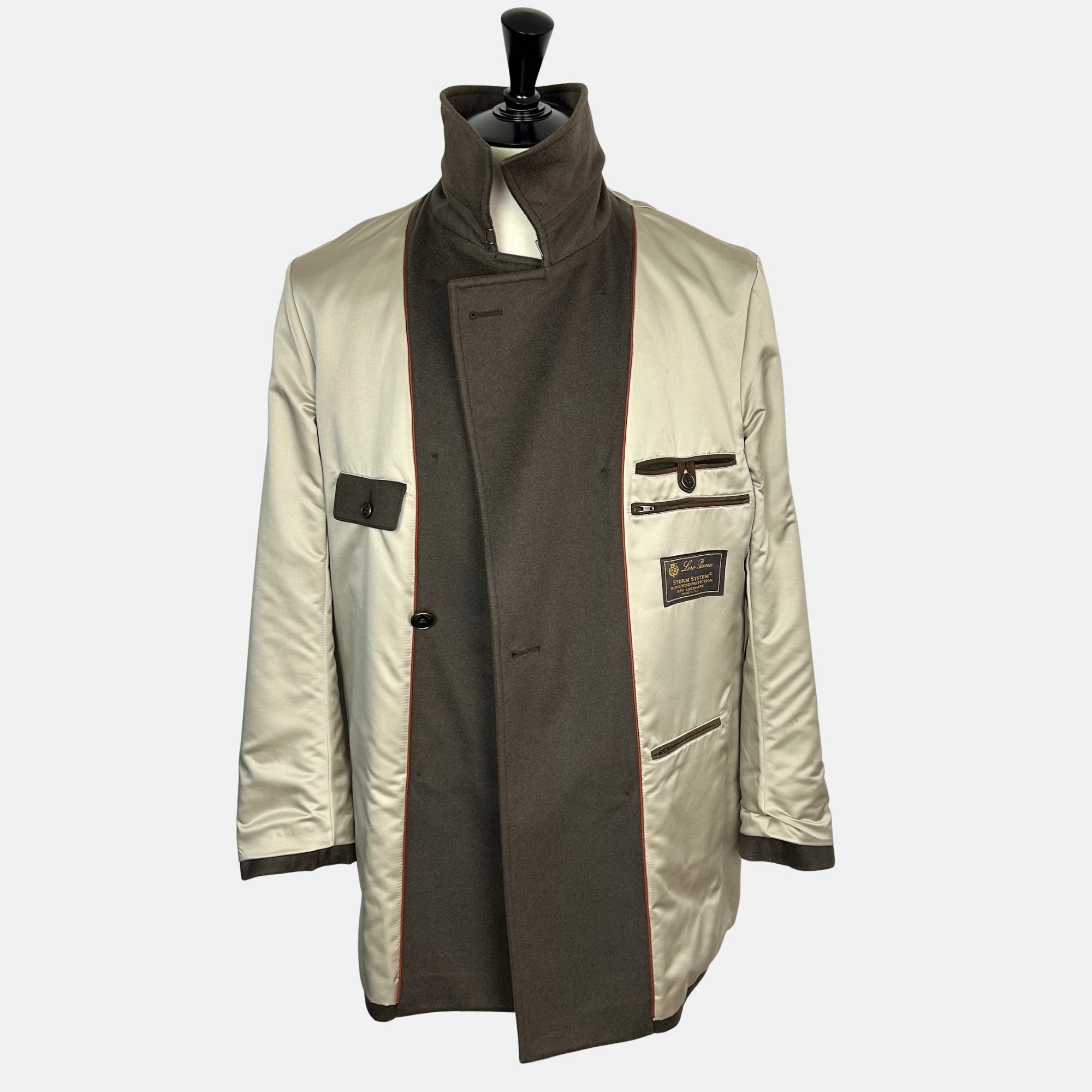 Khaki Peacoat made if Cashmere (EU 50)