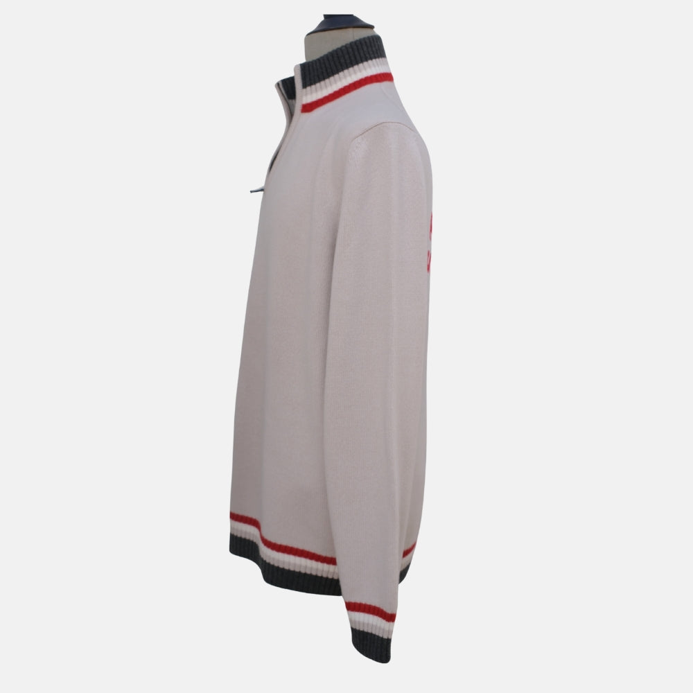 Offwhite Knitted Halfzip "St. Moritz" (EU 54)