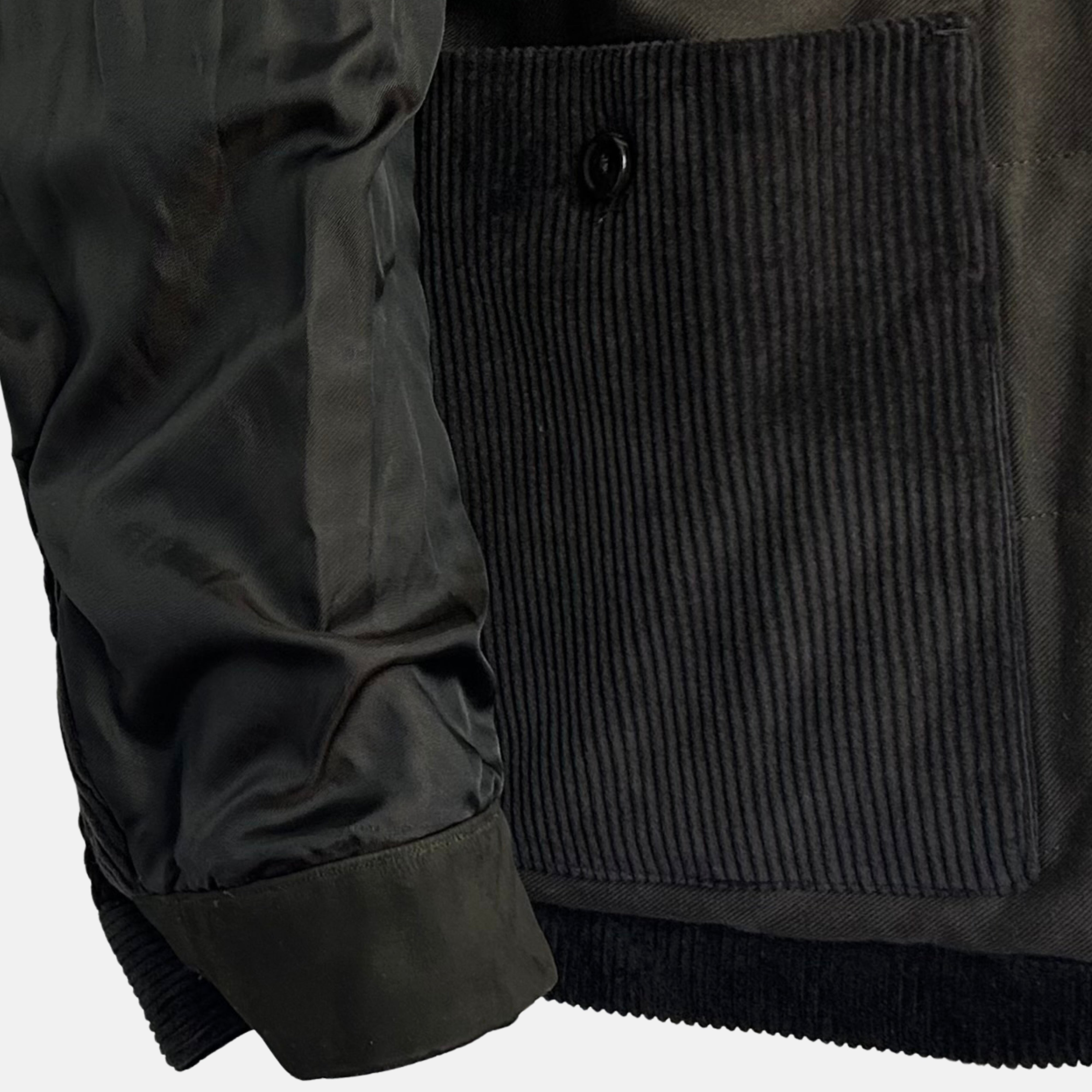 Black Il Conte Corduroy Cashco Jacket (EU 46)