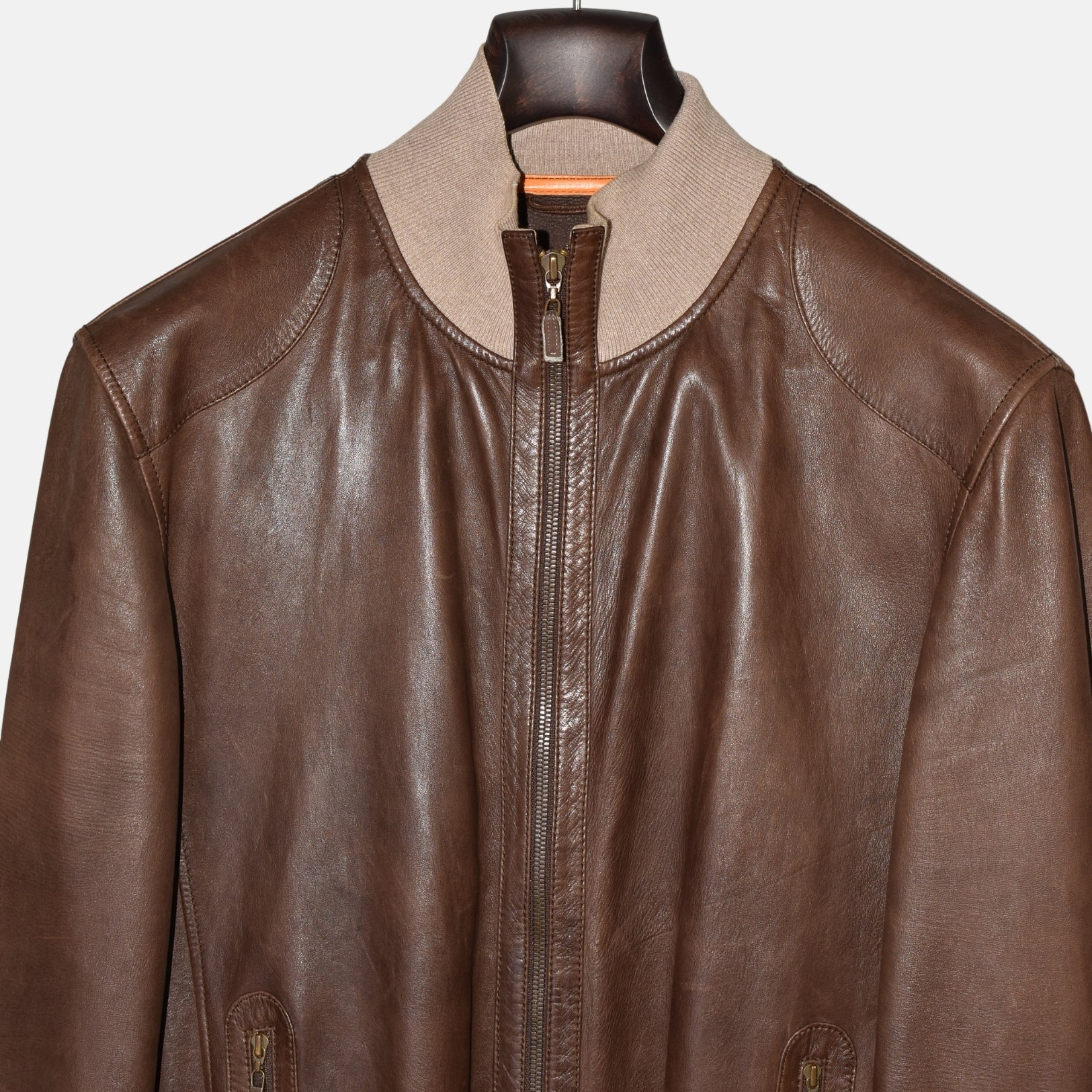 Brown Leather Jacket (S)