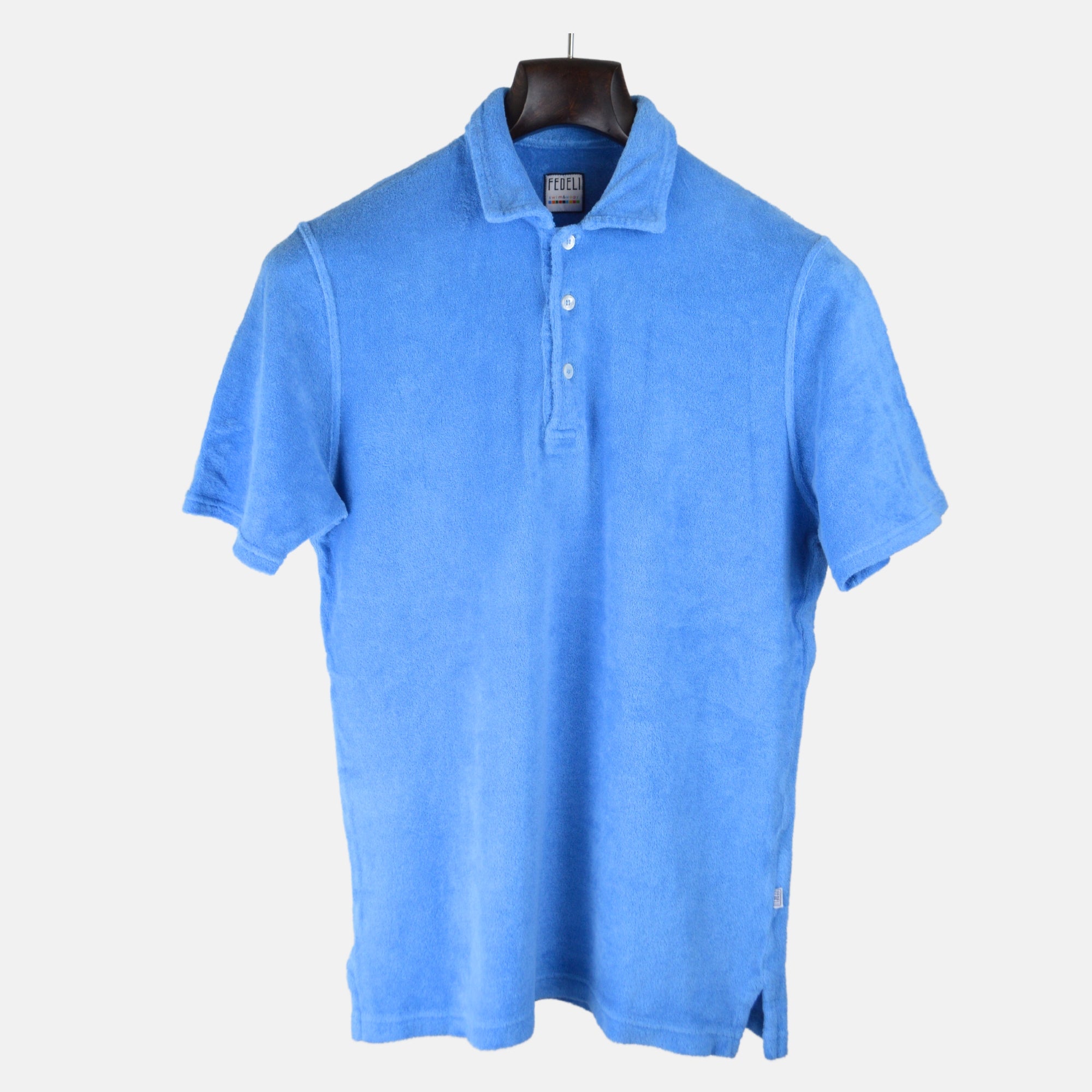 Light Blue Poloshirt made of Cotton Terry (EU 48)