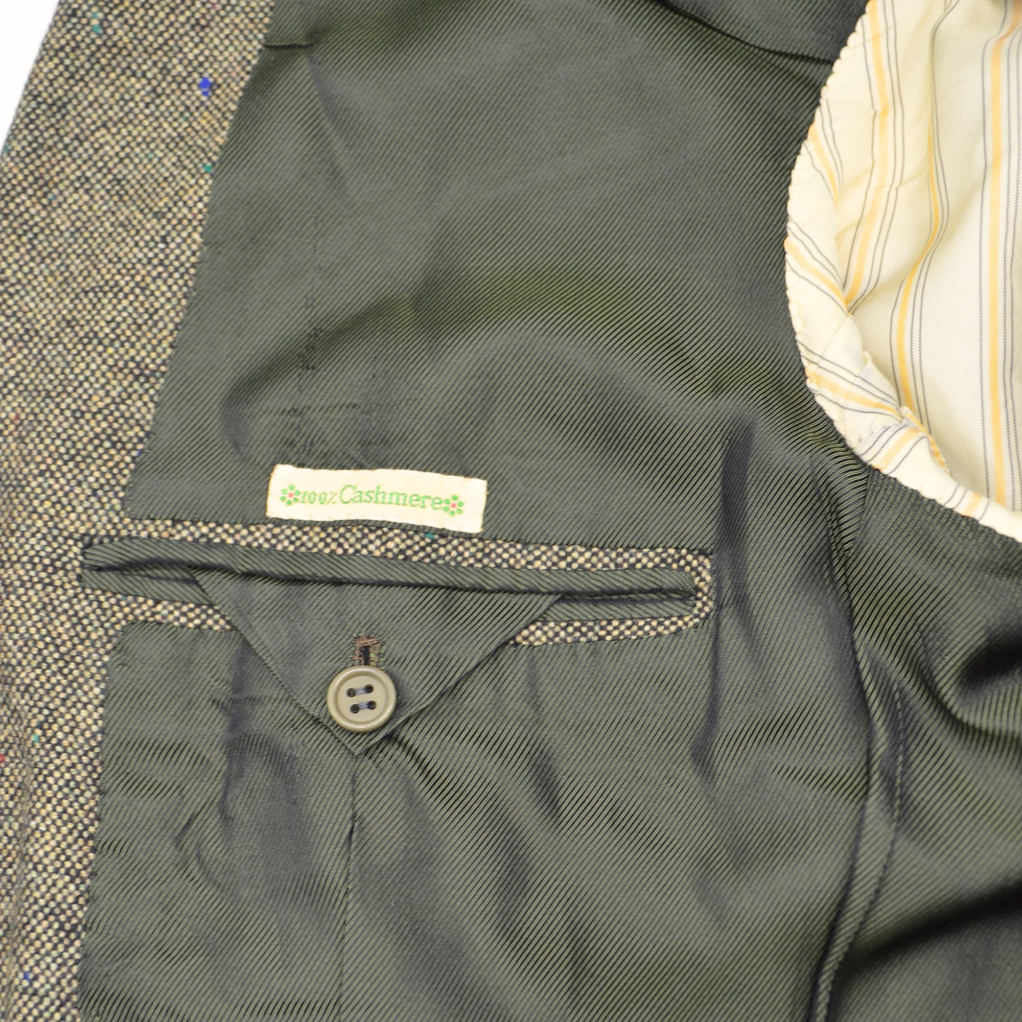 Olive Patterned Blazer made of Cashmere (EU 52)