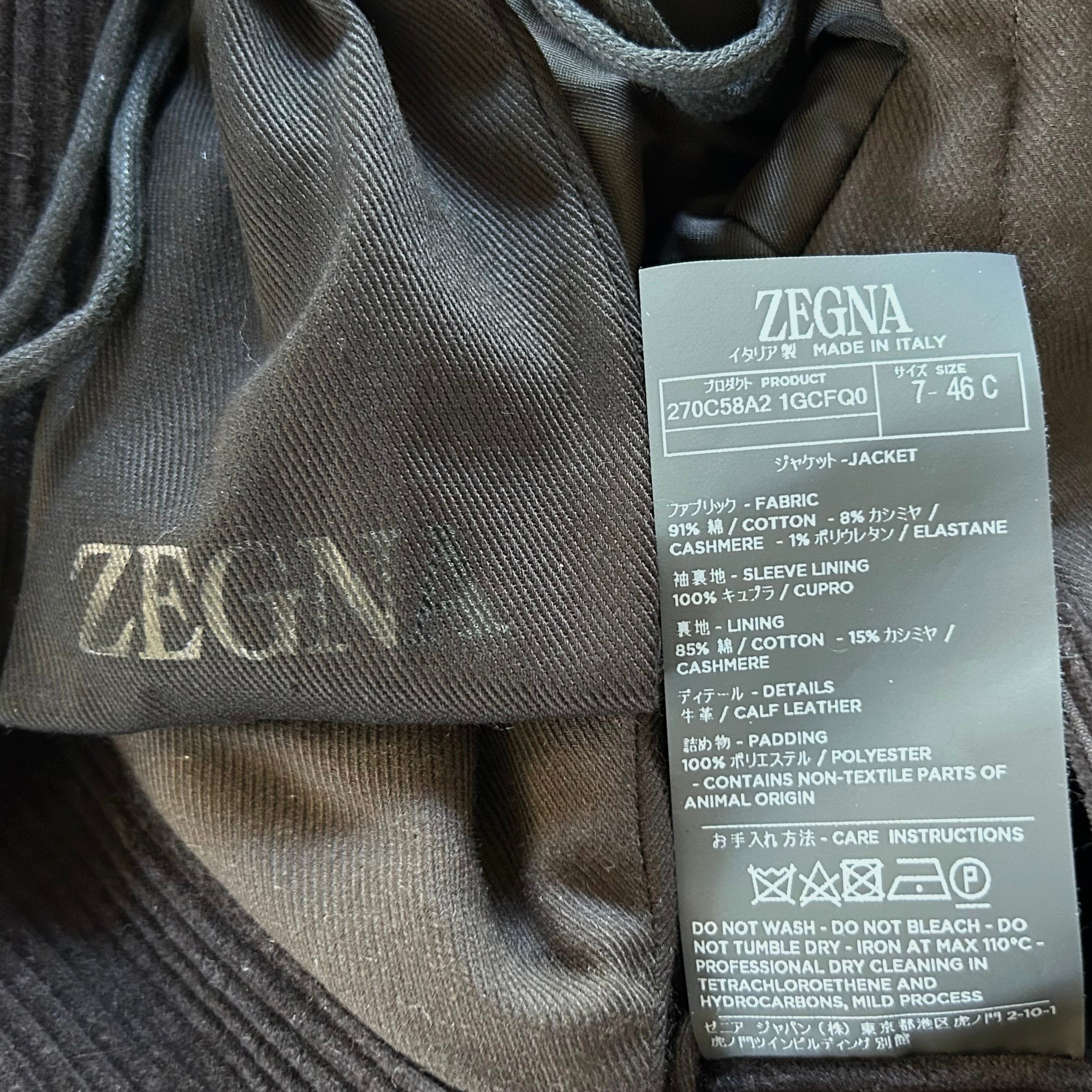 Black Il Conte Corduroy Cashco Jacket (EU 46)