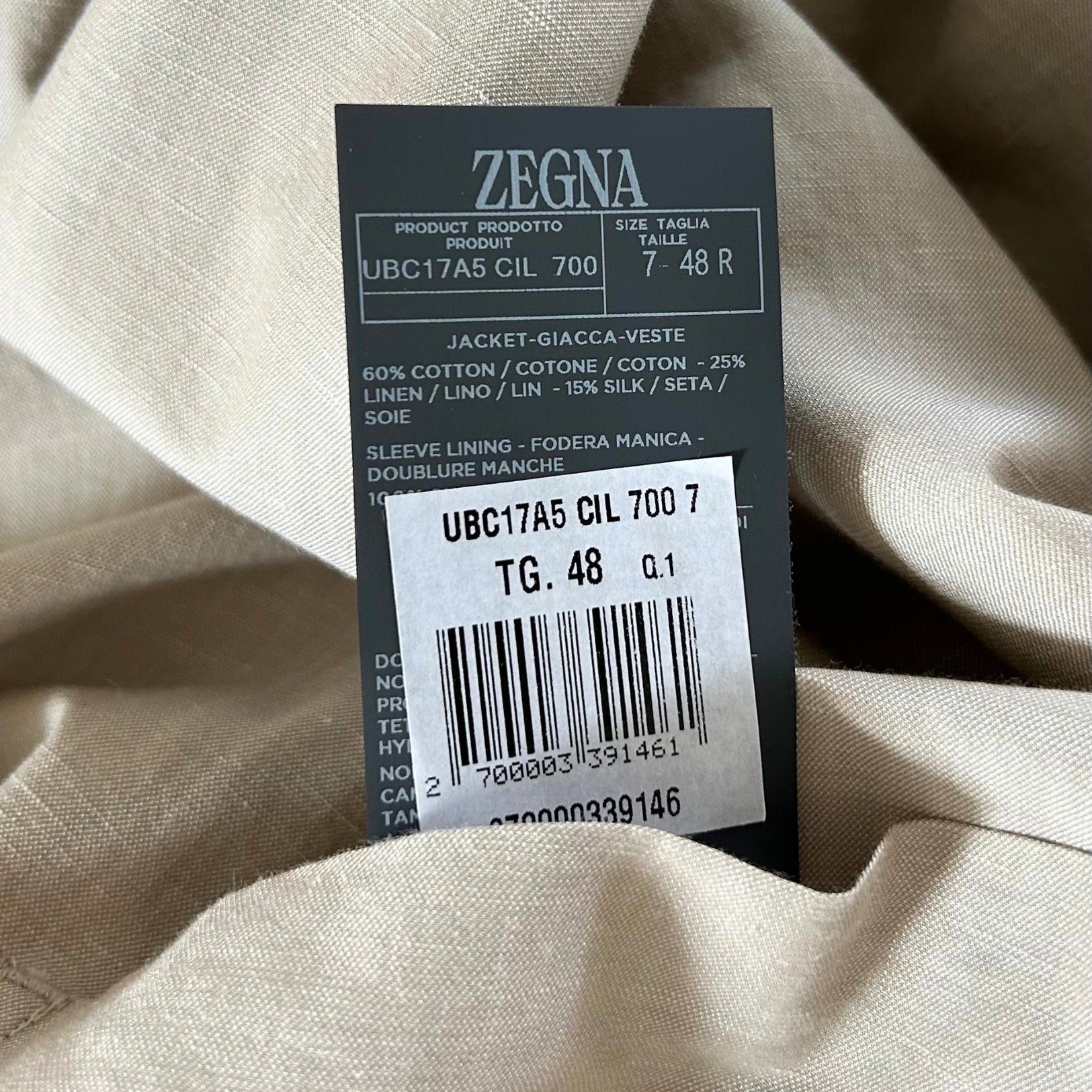Ecru Blazer made of Cotton/Linen/Silk (EU 48)