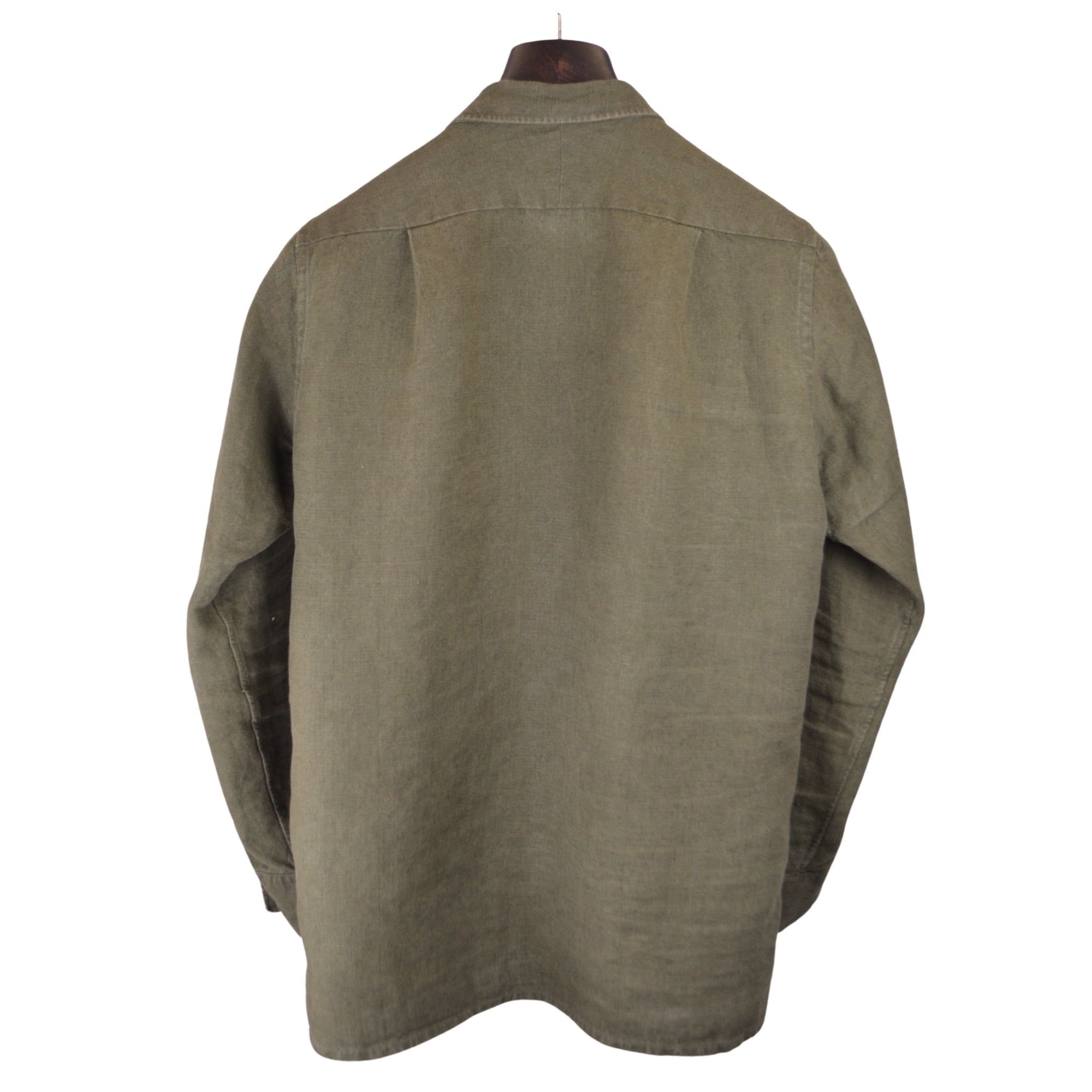 Khaki Safari Overshirt made of Linen (EU 46)