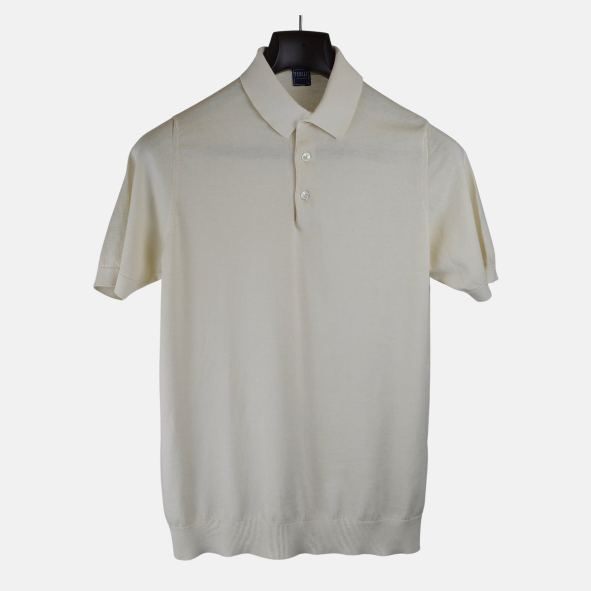 Offwhite Strick Poloshirt aus Baumwolle (EU 48)