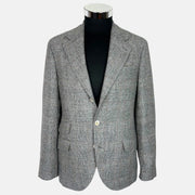 Gray/Brown Checkered made of Wool/Alpaca/Polyamide (EU 44)