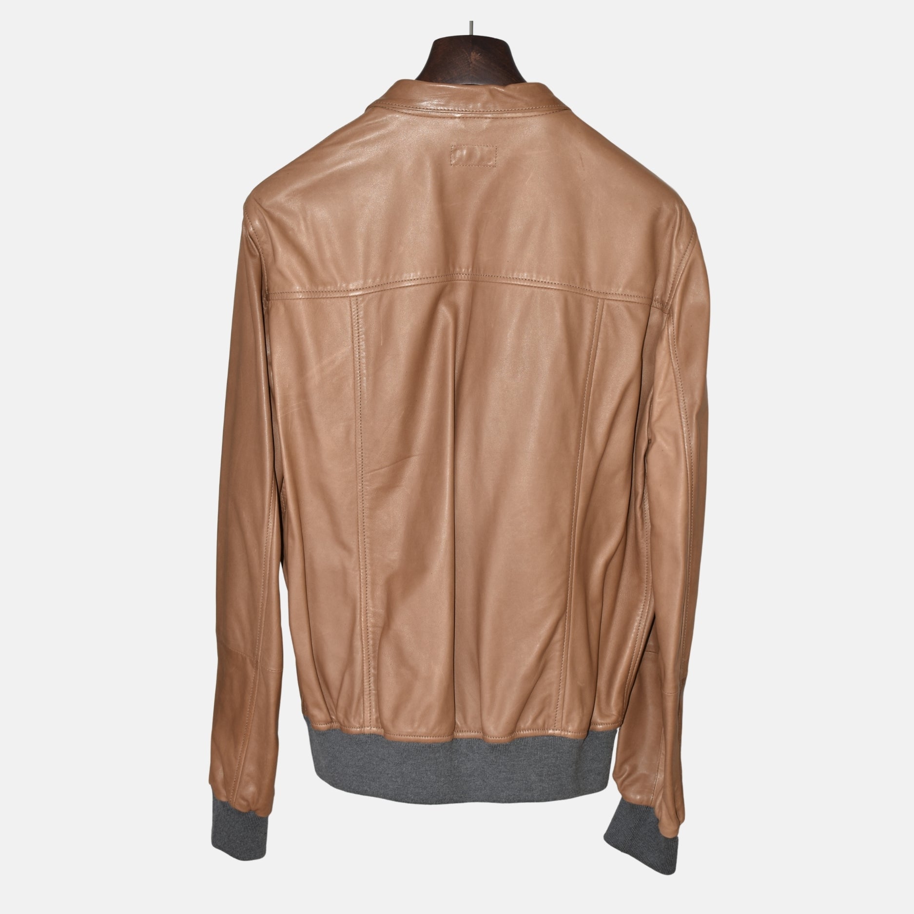Light Brown Leather Jacket (XL)