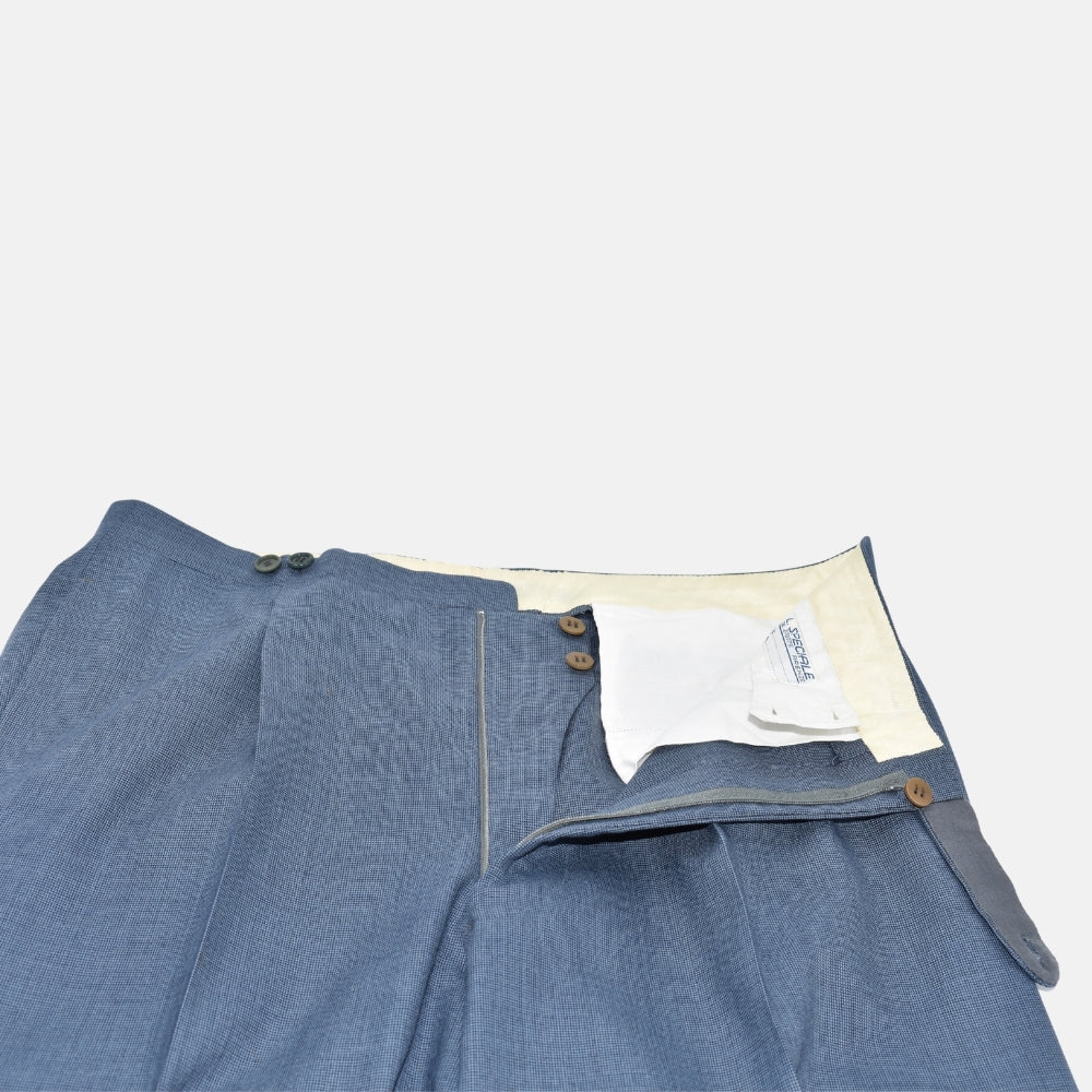 Blue Checkered Suit made of Wool (Vintage) (EU 50)