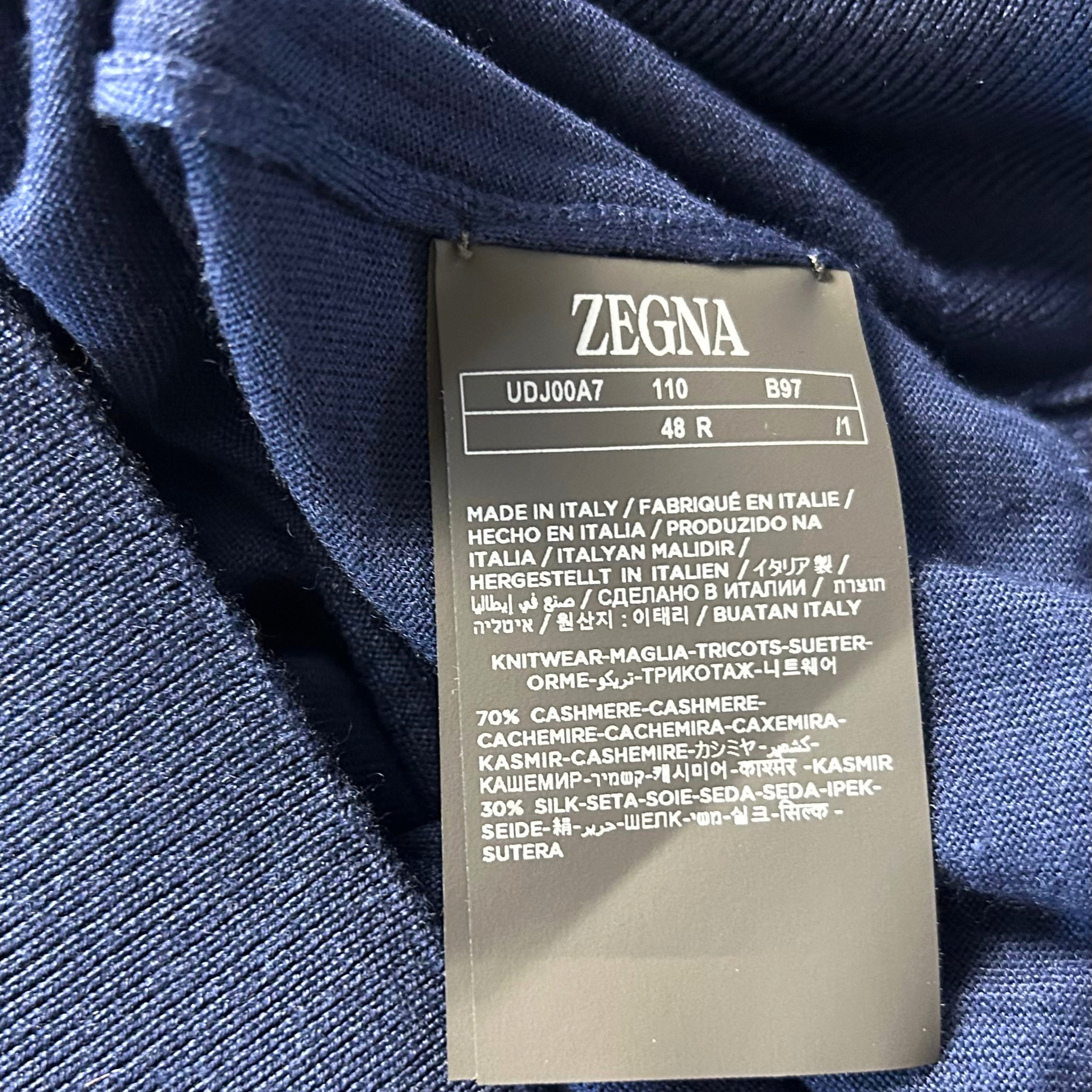 Blue Cashseta Sweater made of Cashmere/Silk (EU 48)