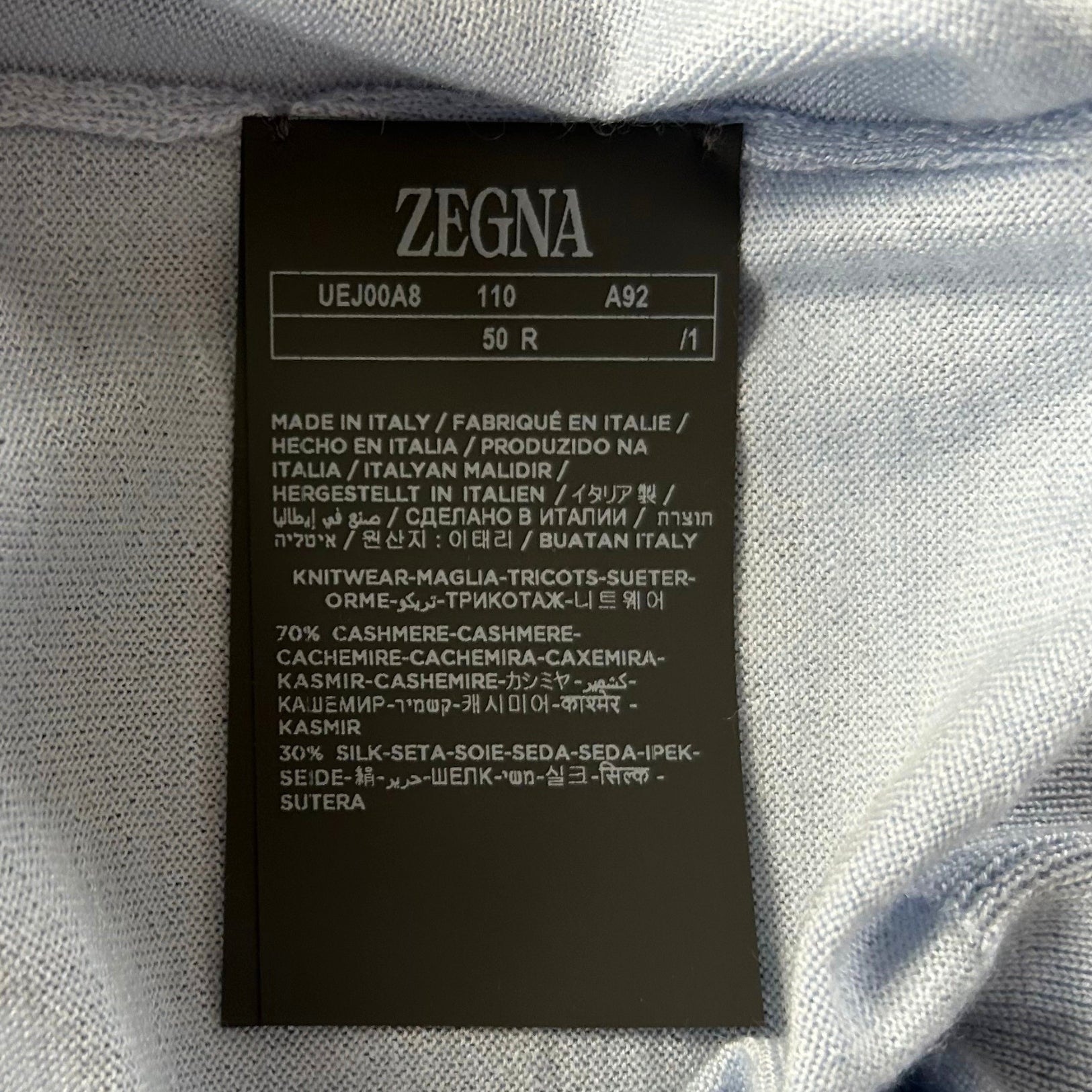 Light Blue Cashseta Sweater (EU 50)
