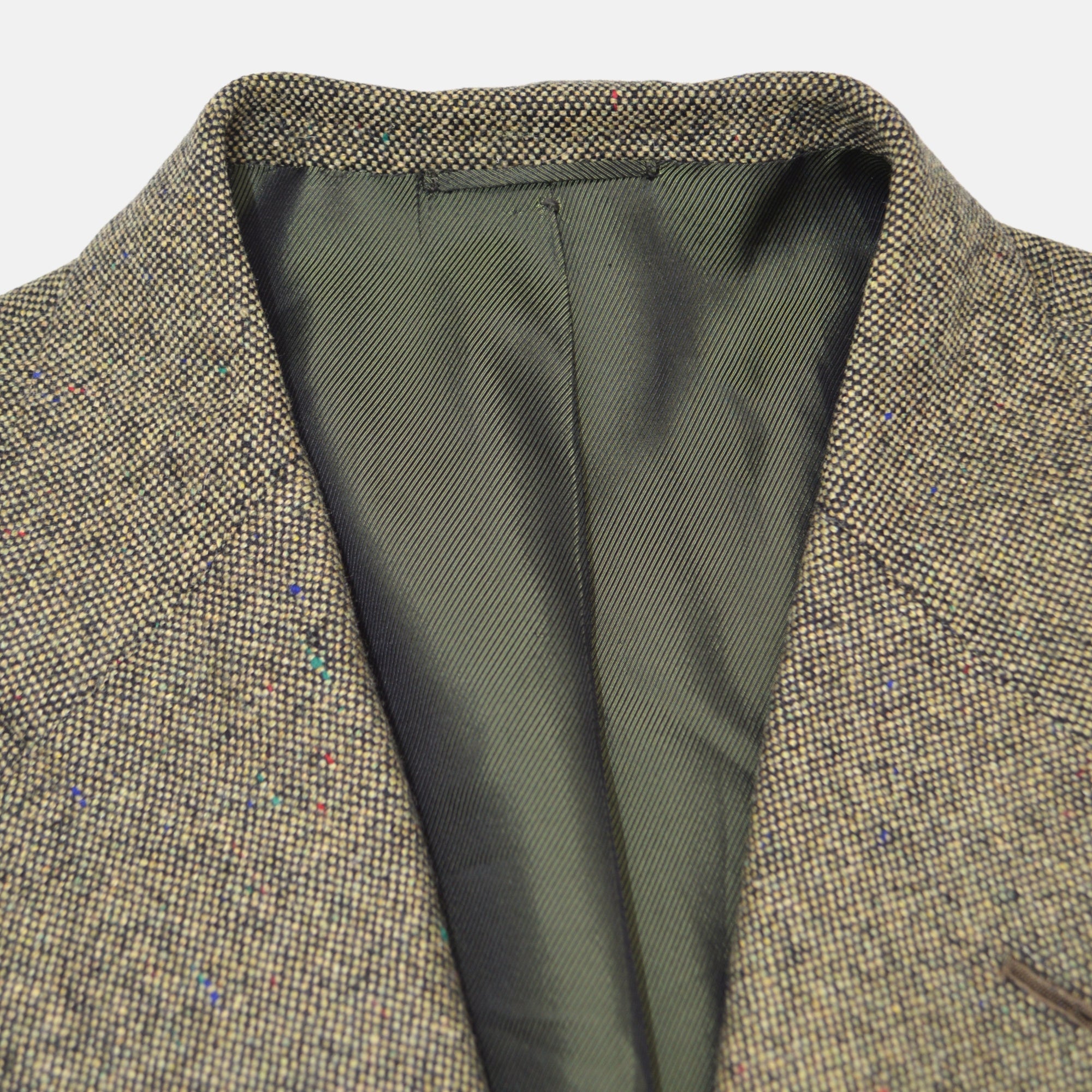 Olive Patterned Blazer made of Cashmere (EU 52)