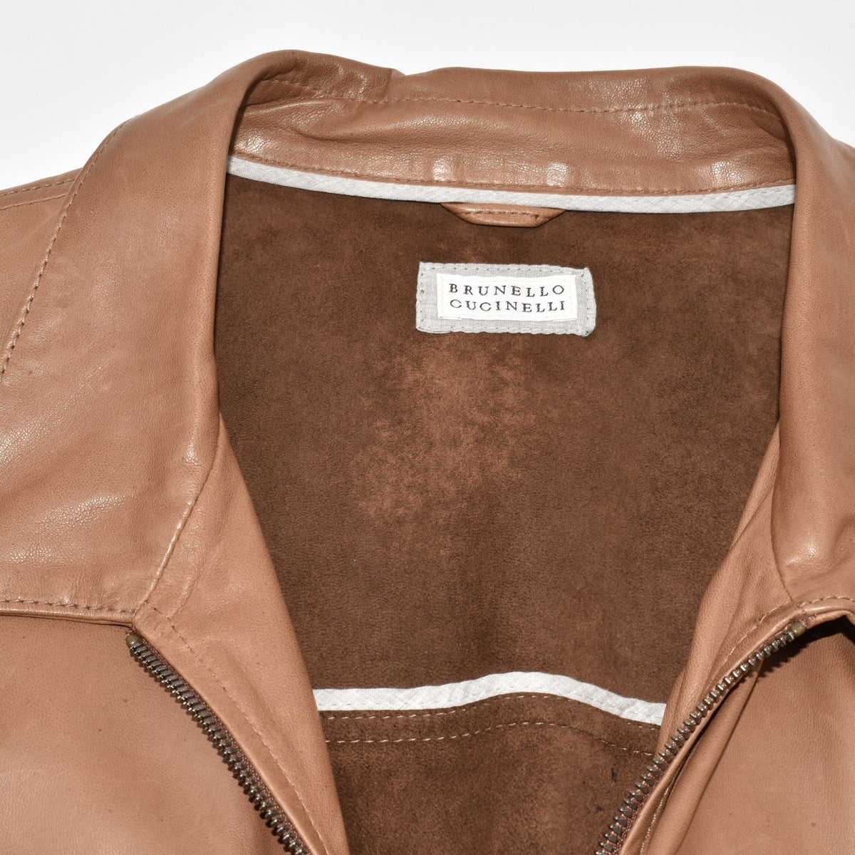 Light Brown Leather Jacket (XL)