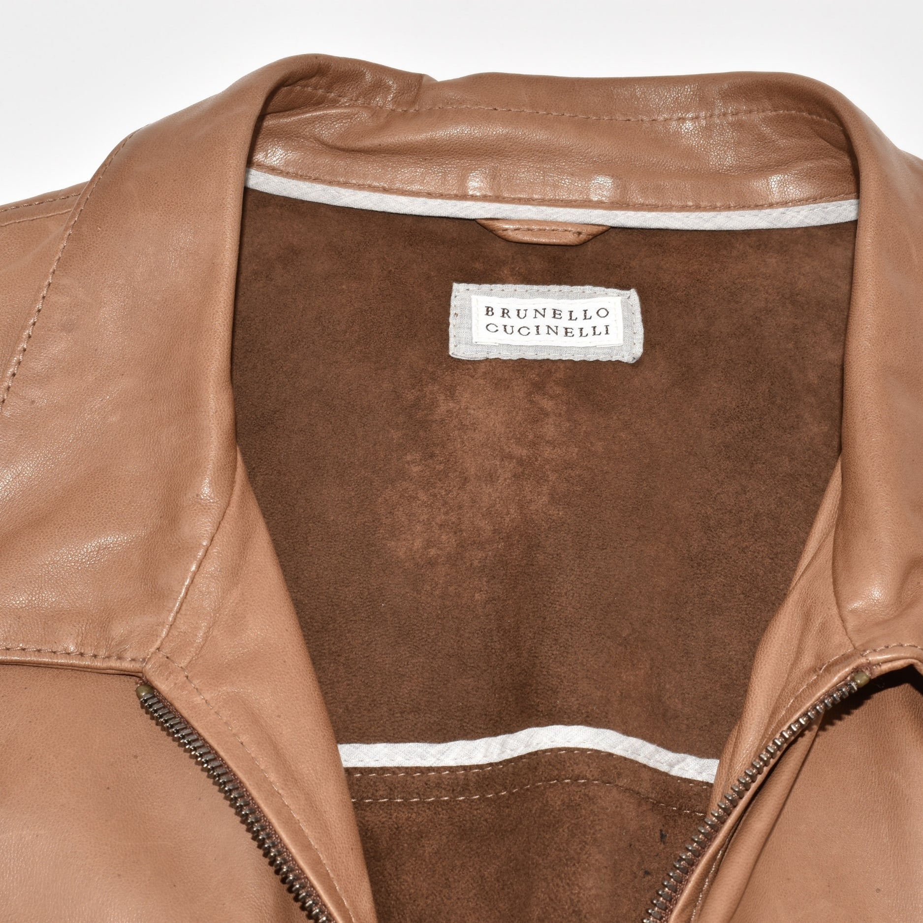 Light Brown Leather Jacket (XL)