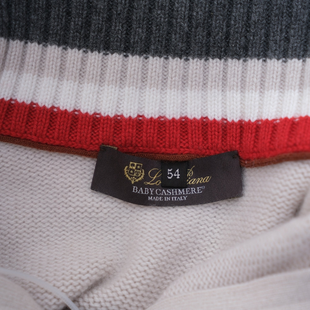 Offwhite Knitted Halfzip "St. Moritz" (EU 54)