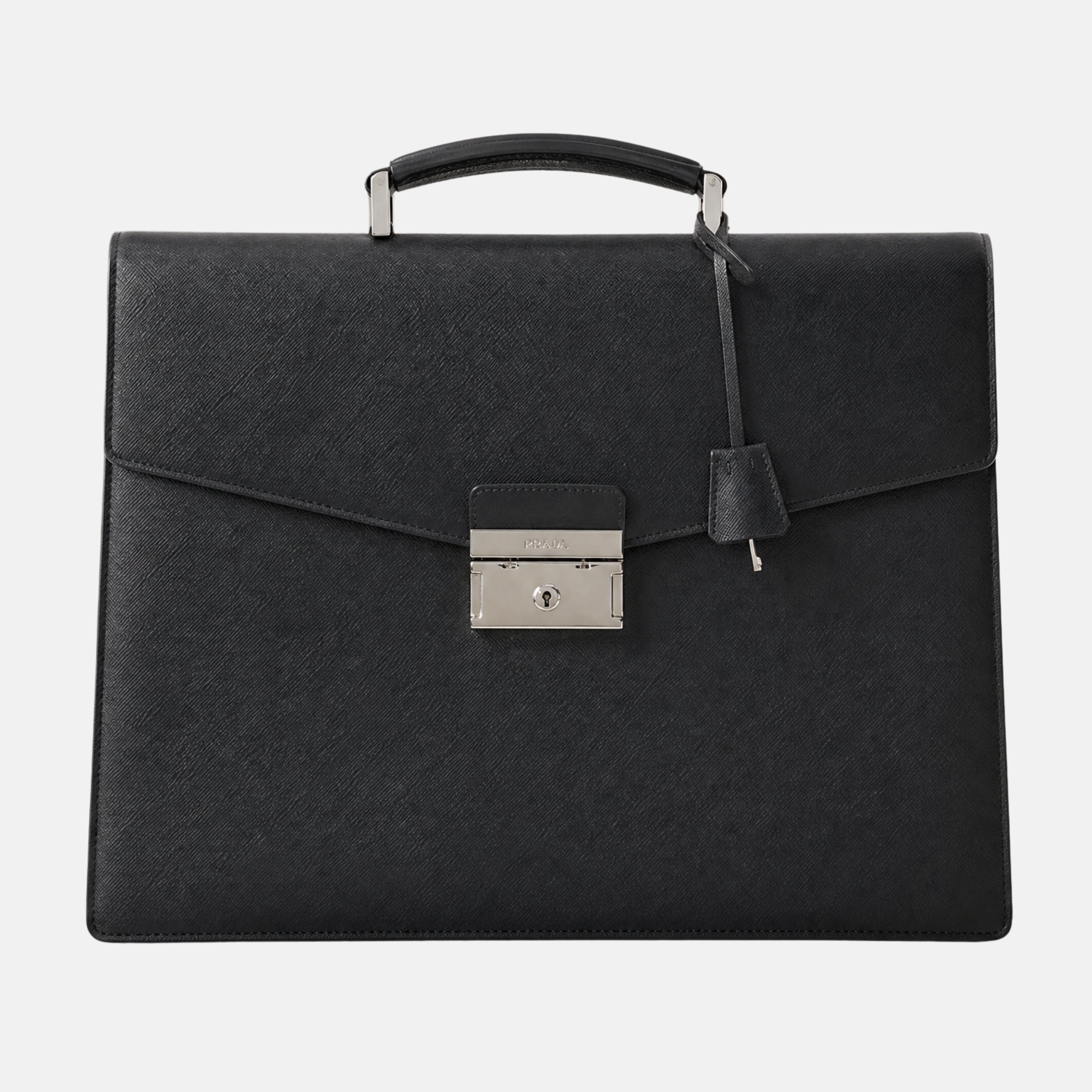 Black Briefcase made of Saffiano Leather (OS)