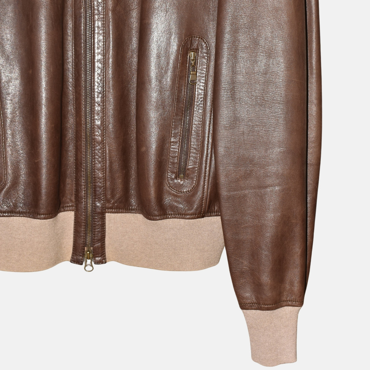 Brown Leather Jacket (S)