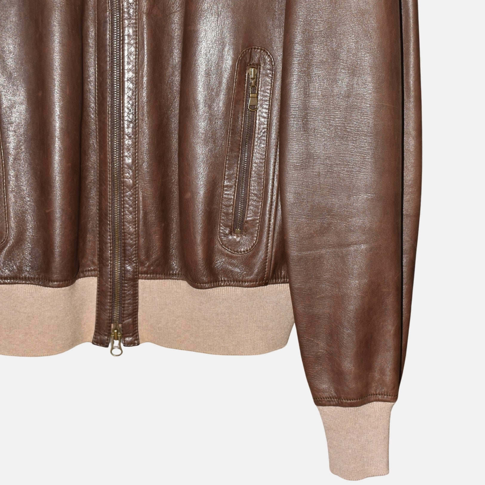 Brown Leather Jacket (S)