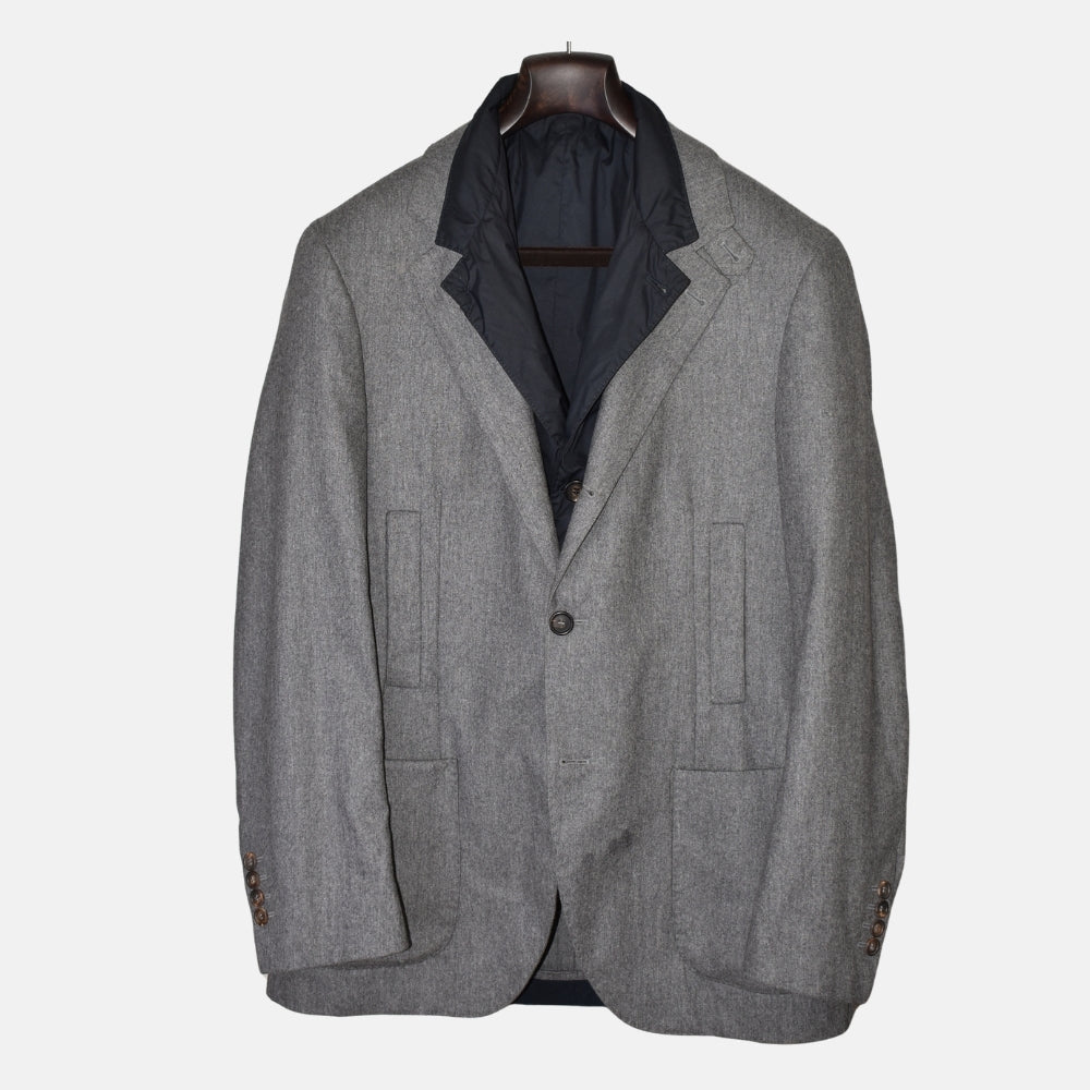 Grey Blazer with removable Vest made of Wool/Cashmere (EU 48)