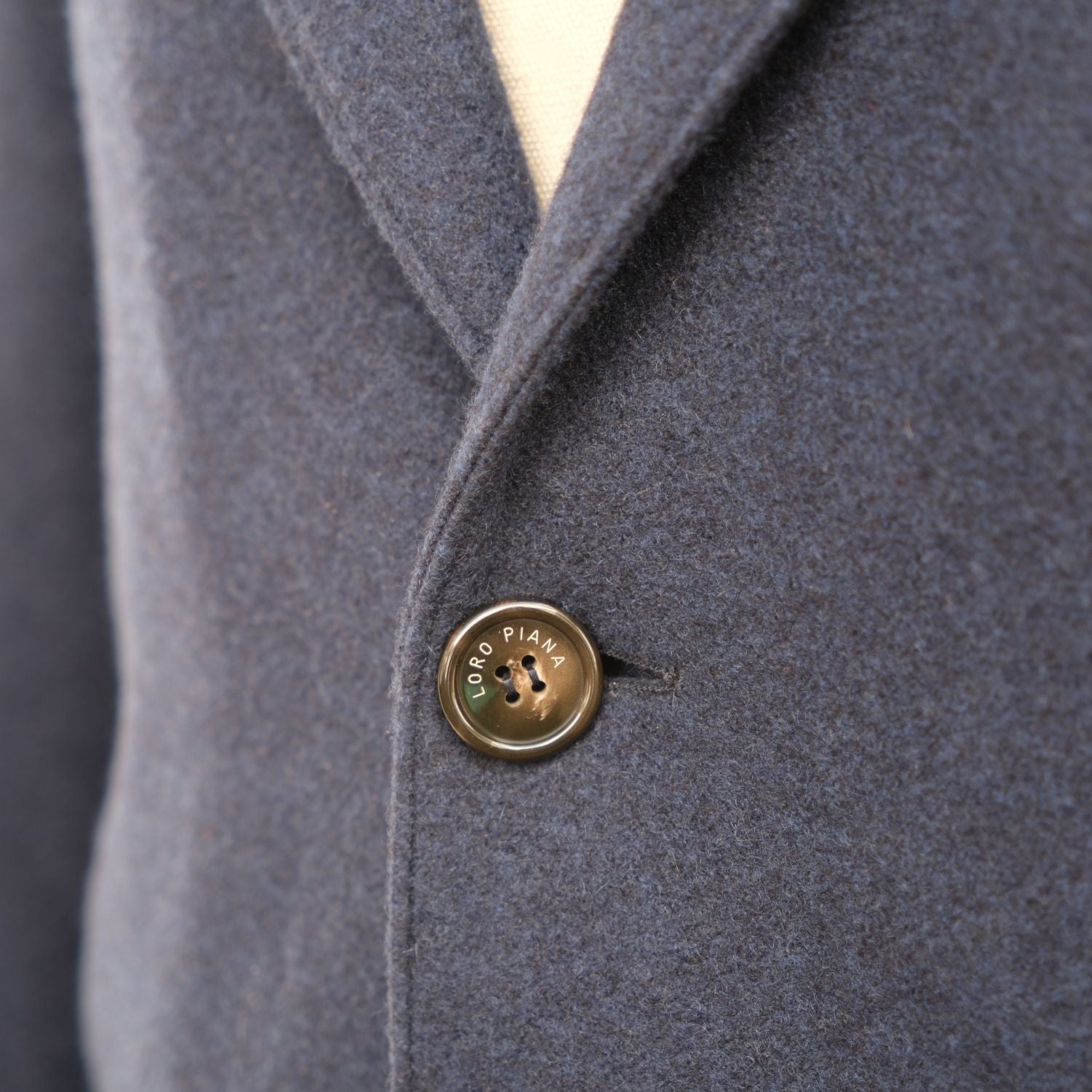 Blue Beaver Lined Cashmere Coat (M)