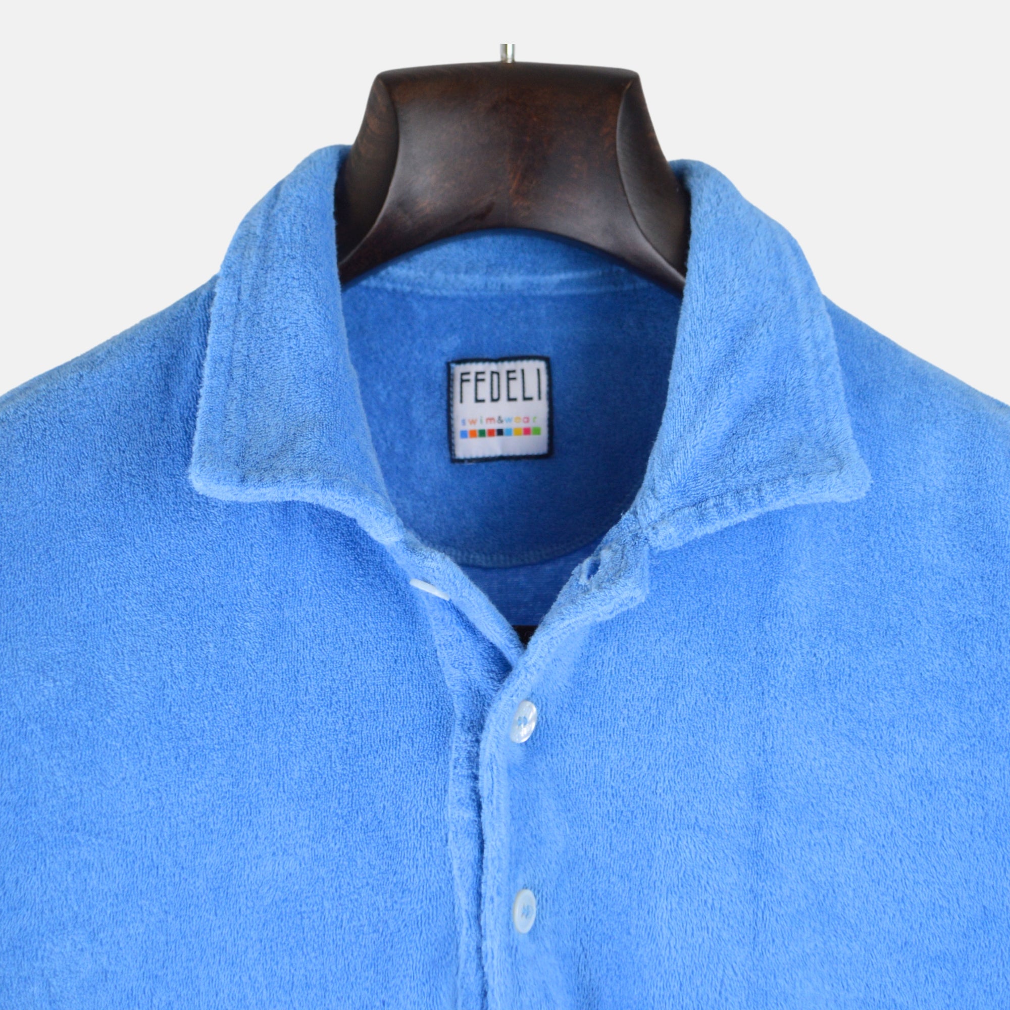 Light Blue Poloshirt made of Cotton Terry (EU 48)