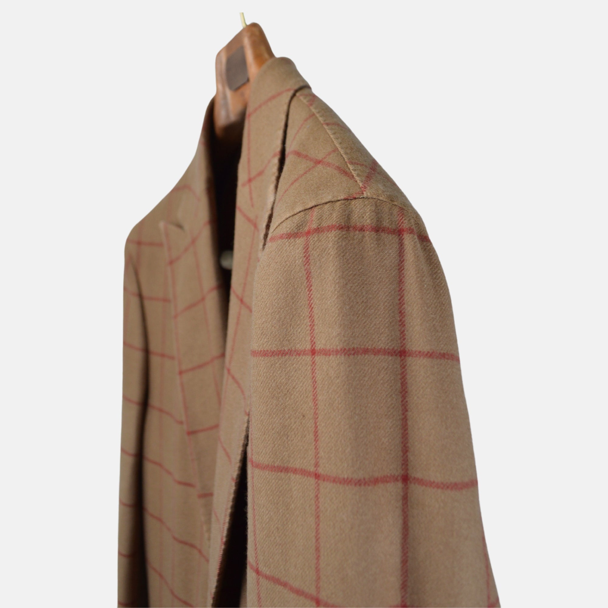 Brown/Red Checked Suit made of Wool/Cashmere (48)