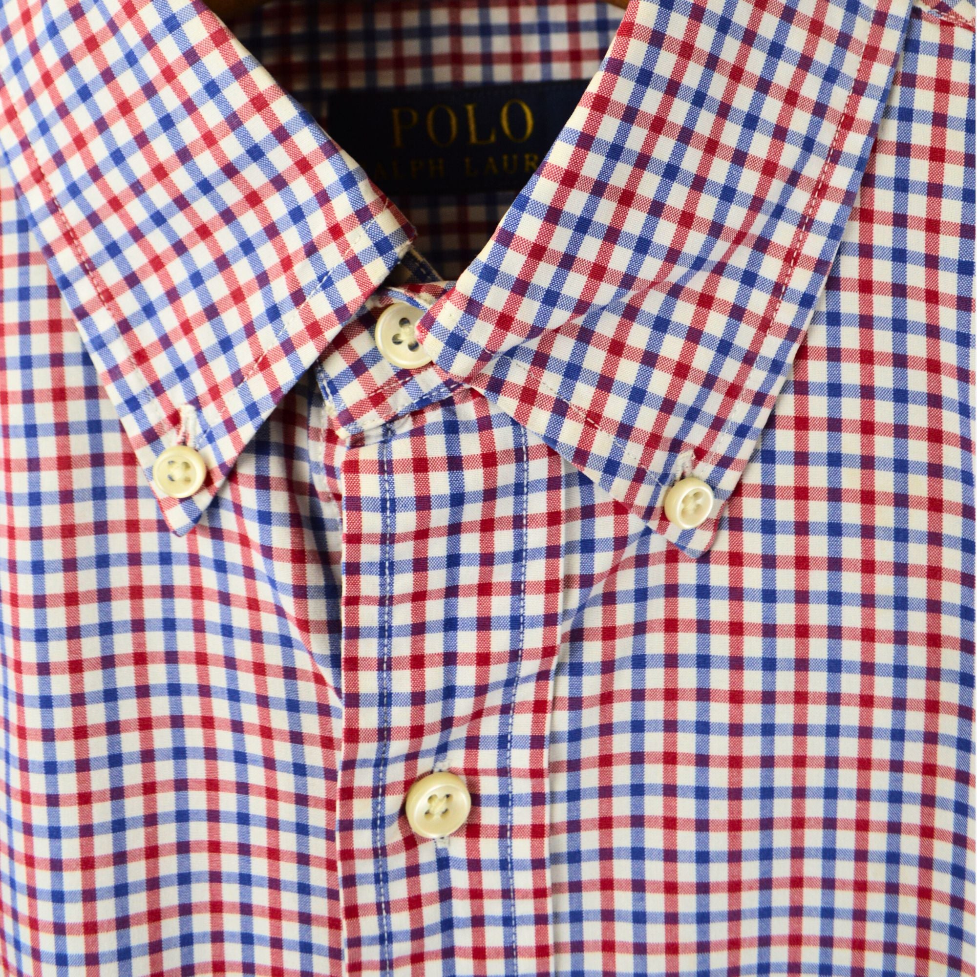 Blue/Red Checked Cotton Shirt (S)