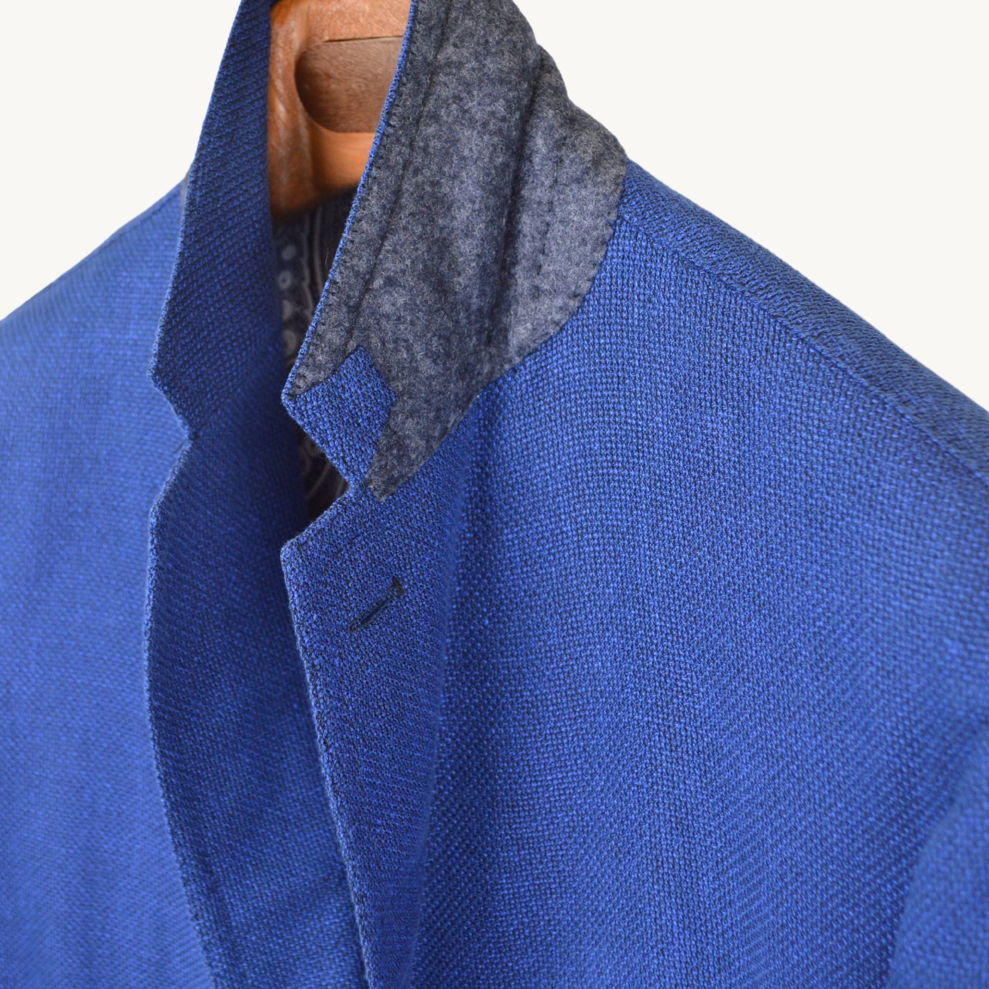 Blue Blazer made of Cotton/Linen/Silk (52)