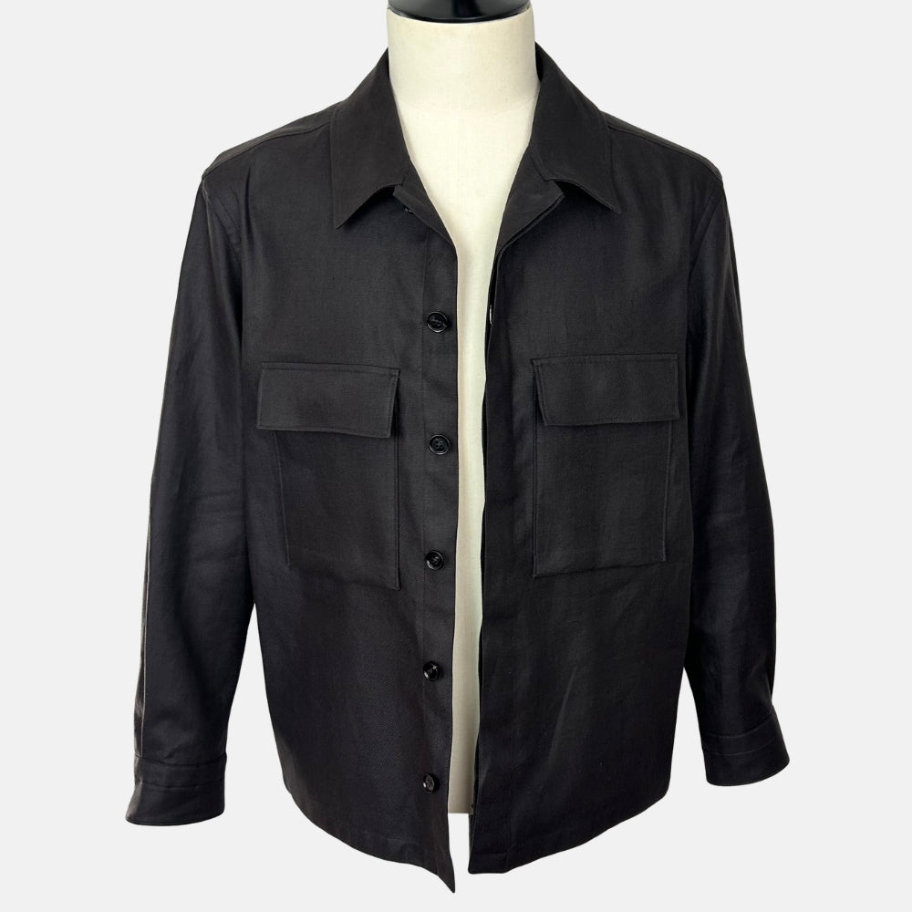 Brown Overshirt made of Linen (XL)