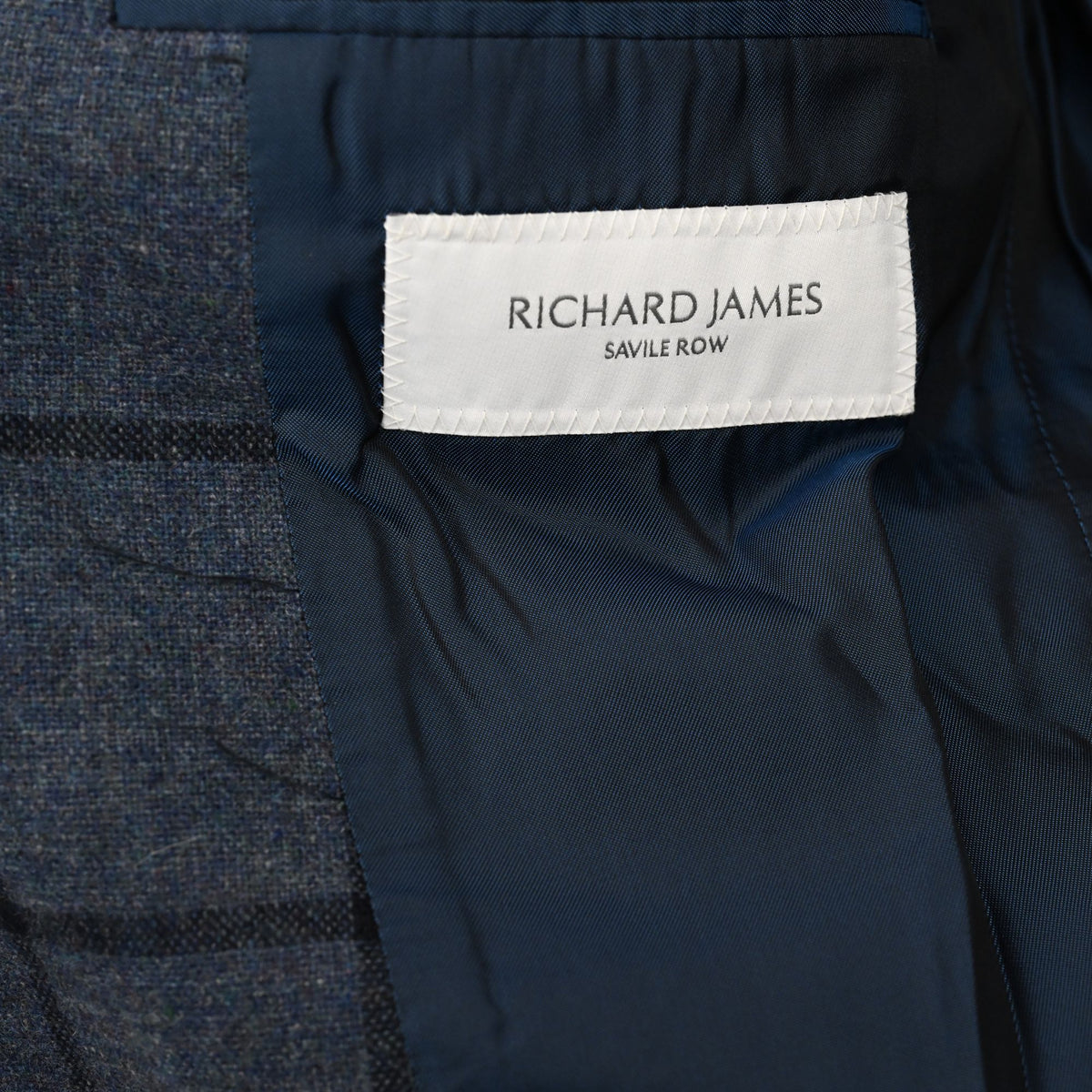Blue Window Pane Blazer made of Wool/Cashmere (EU 48)