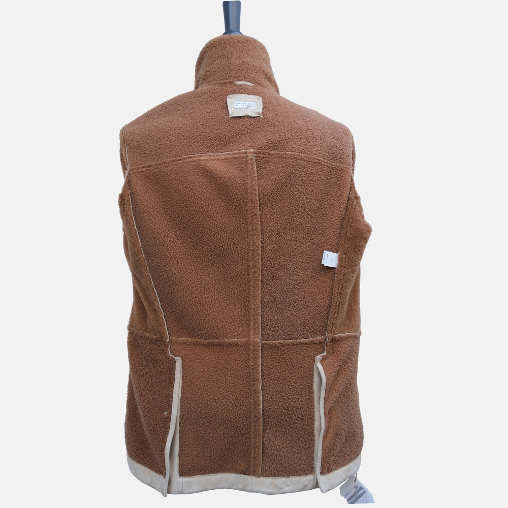 Beige Jacket made of Sheepskin (S)