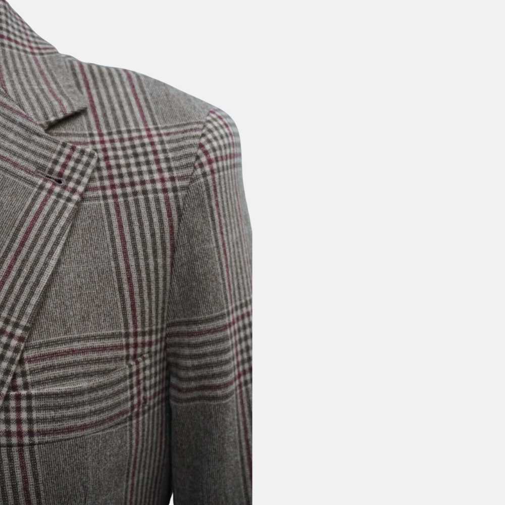 Brown checked Blazer made of Cashmere/Wool (EU 48)