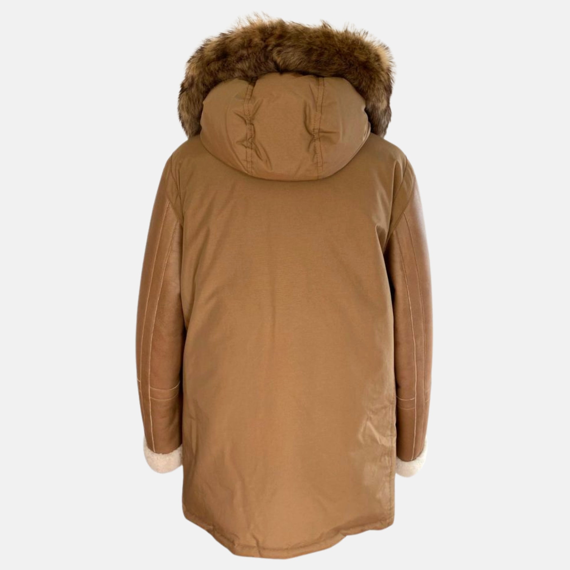 Alaskan Brown Parka made of Sheepskin/Cotton (EU L)