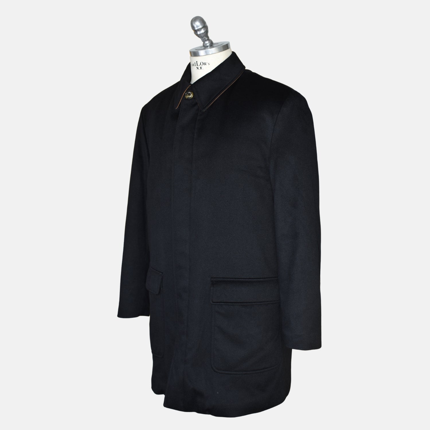 Black Beaver Lined "Storm System" Parka made of Cashmere (L)