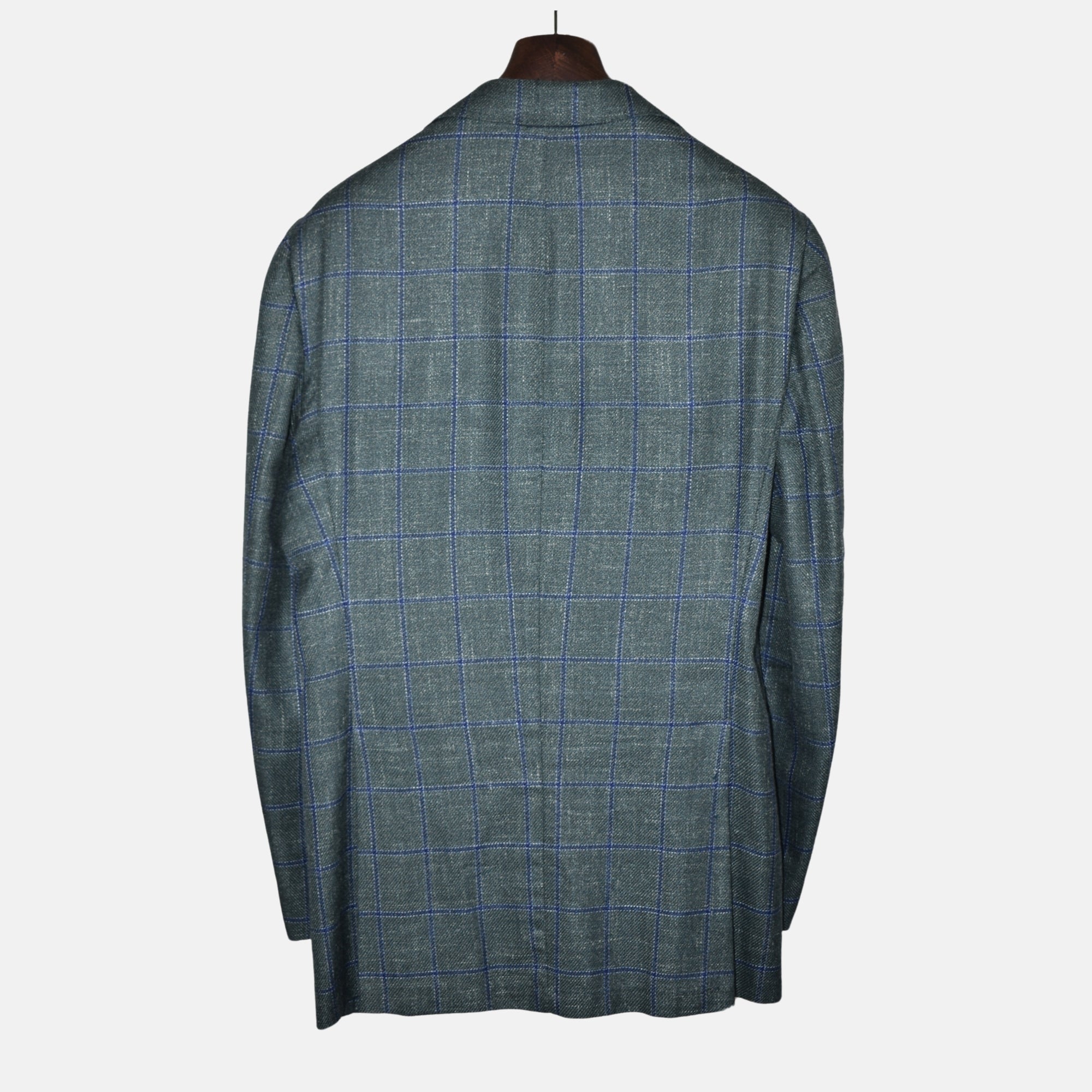 Green/Blue Checkered Blazer made of Wool (EU 52L)