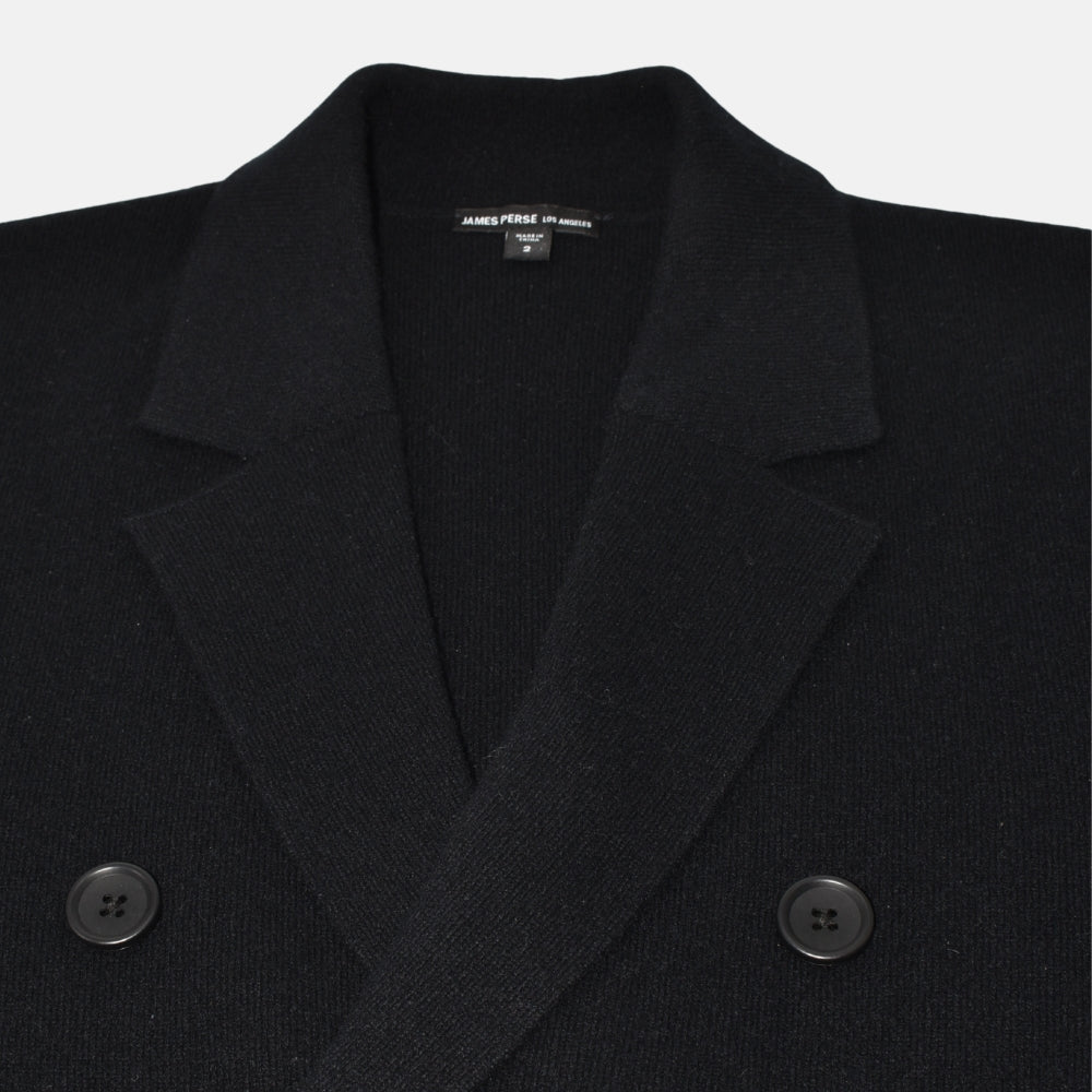 Black Double Breasted Cardigan made of Cashmere (M)