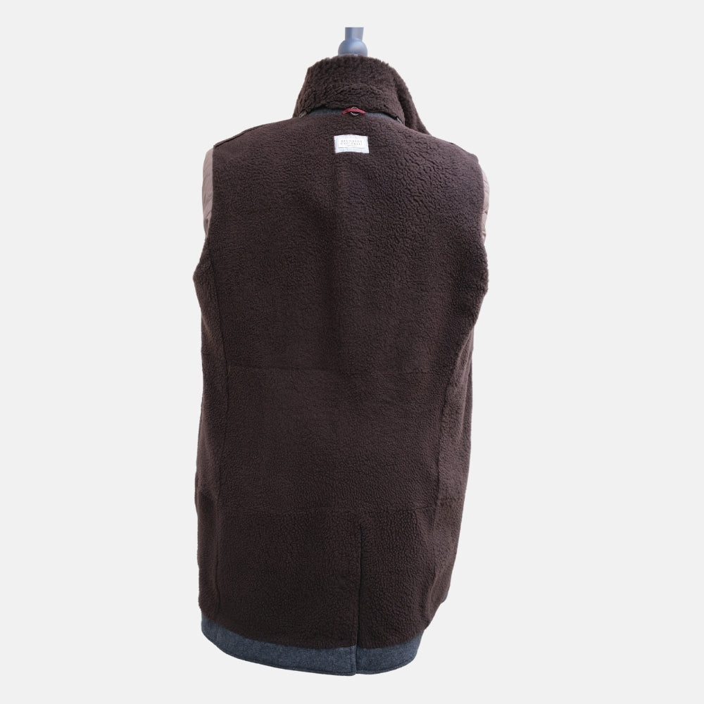 Charcoal Shearling Lined Cashmere Coat (S)