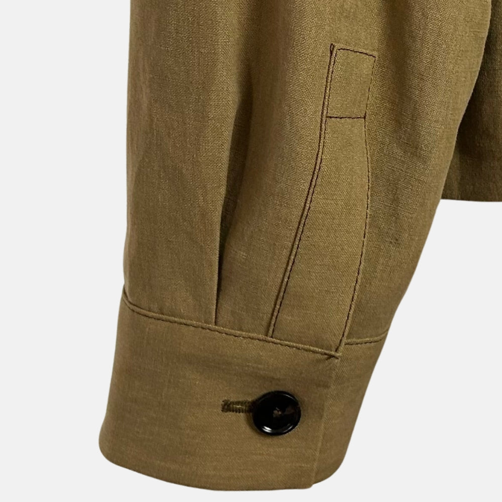 Khaki Chore Jacket made of Linen (56)