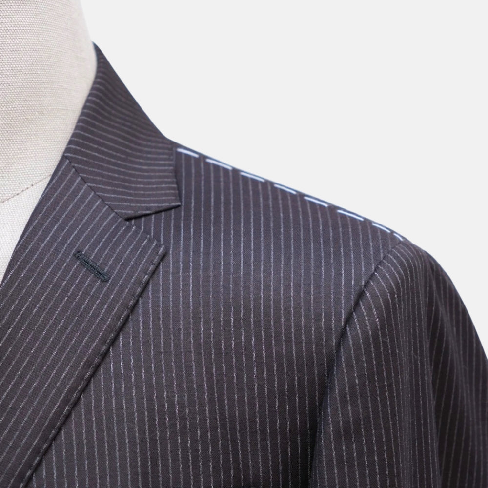 Charcoal Pinstriped Suit made of Wool (EU 48)