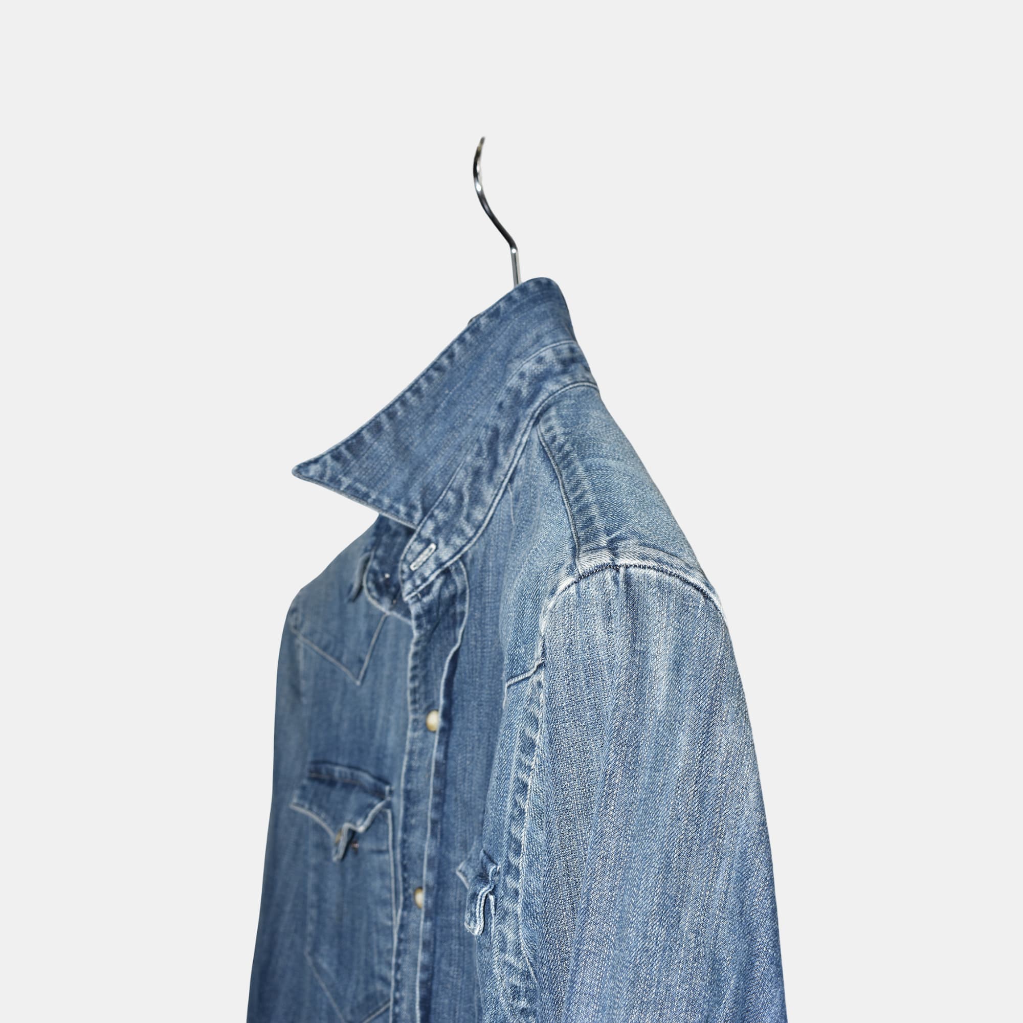 Blue Denim Overshirt made of Cotton (M)