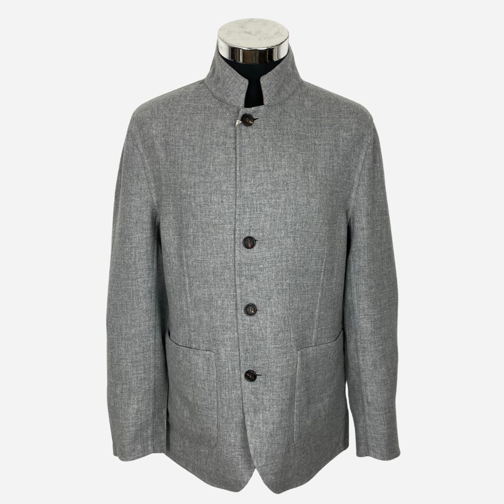 Grey/Beige Jacket made of Cashmere/Silk