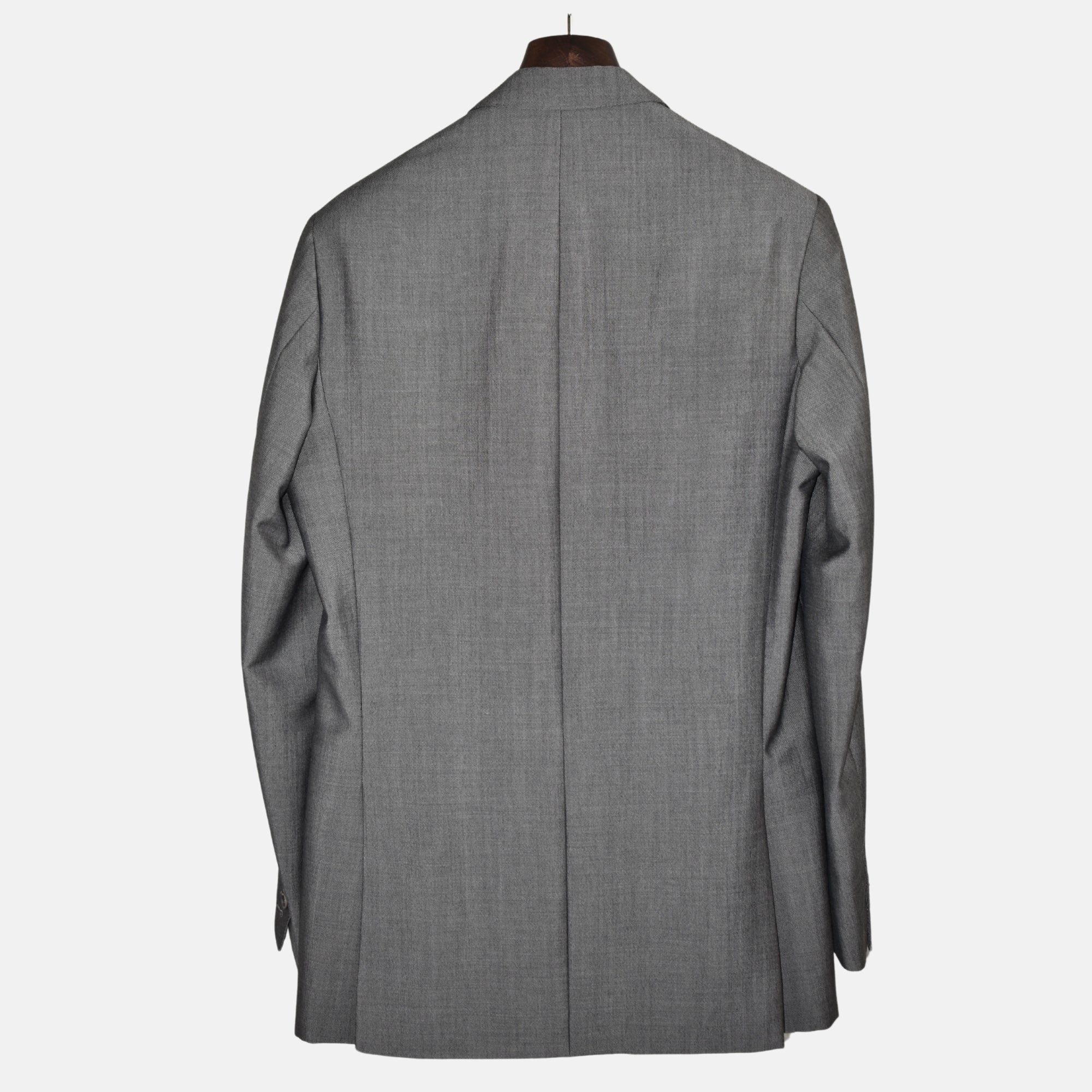 Gray Double Breasted Suit made of Wool (EU 52L)