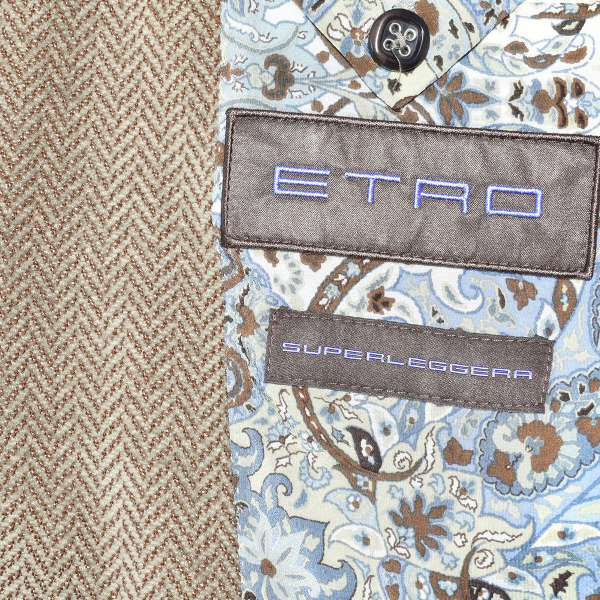 Beige Herringbone Blazer made of Wool/ Cotton ( EU 48)