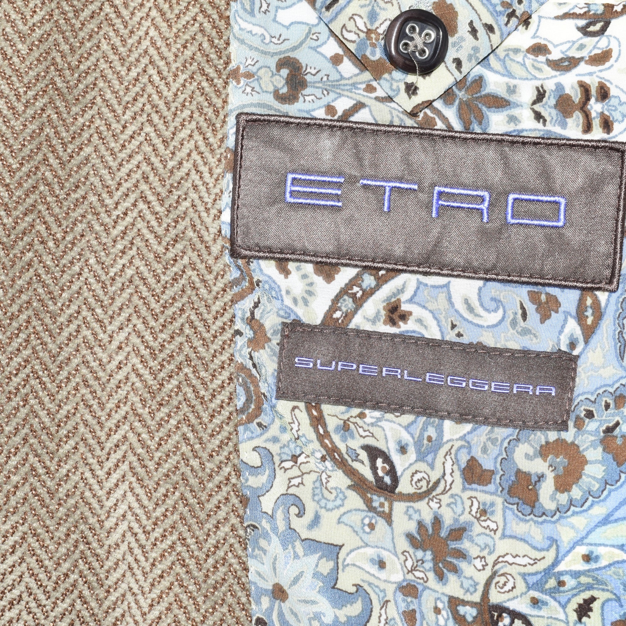 Beige Herringbone Blazer made of Wool/ Cotton ( EU 48)