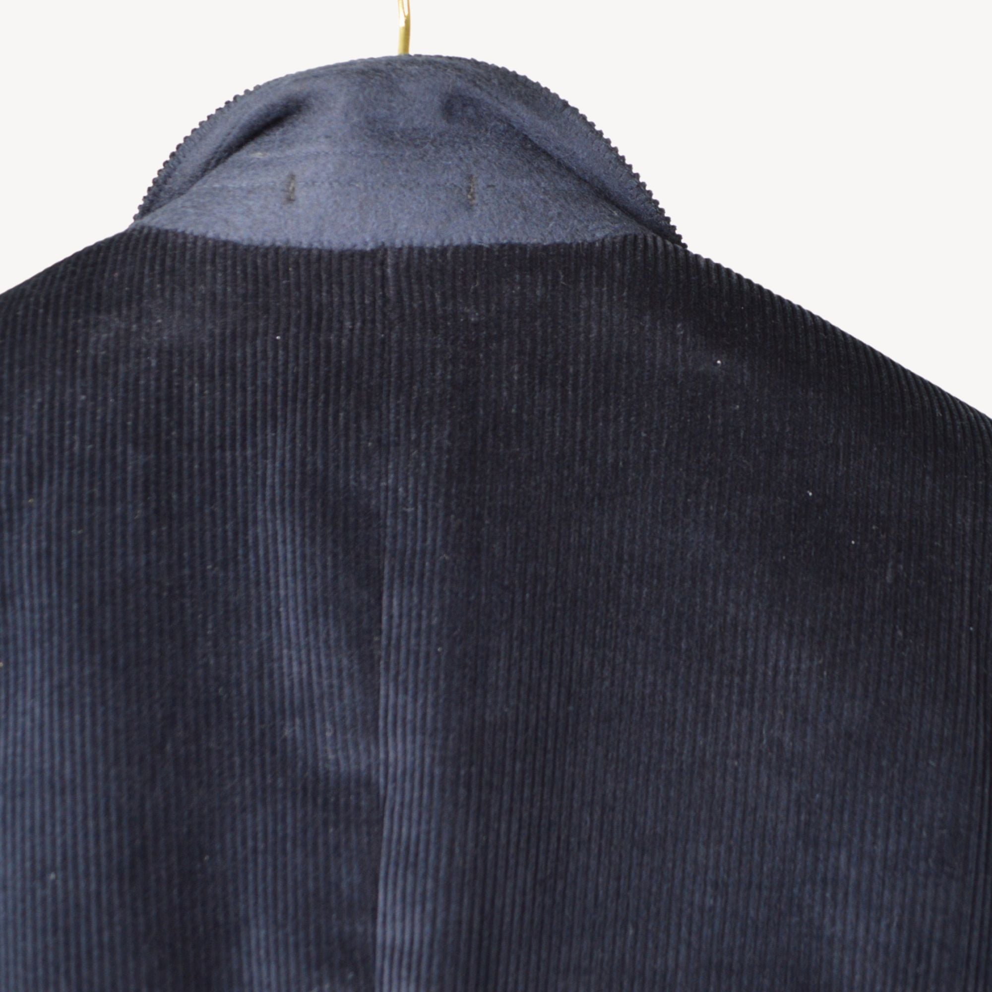 Navy Blue Corduroy Blazer made of Cotton (48)