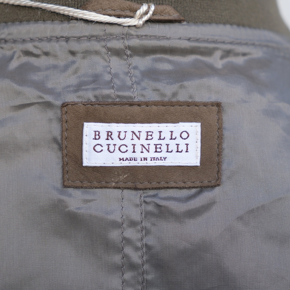 Khaki Jacket made of Leather (M)