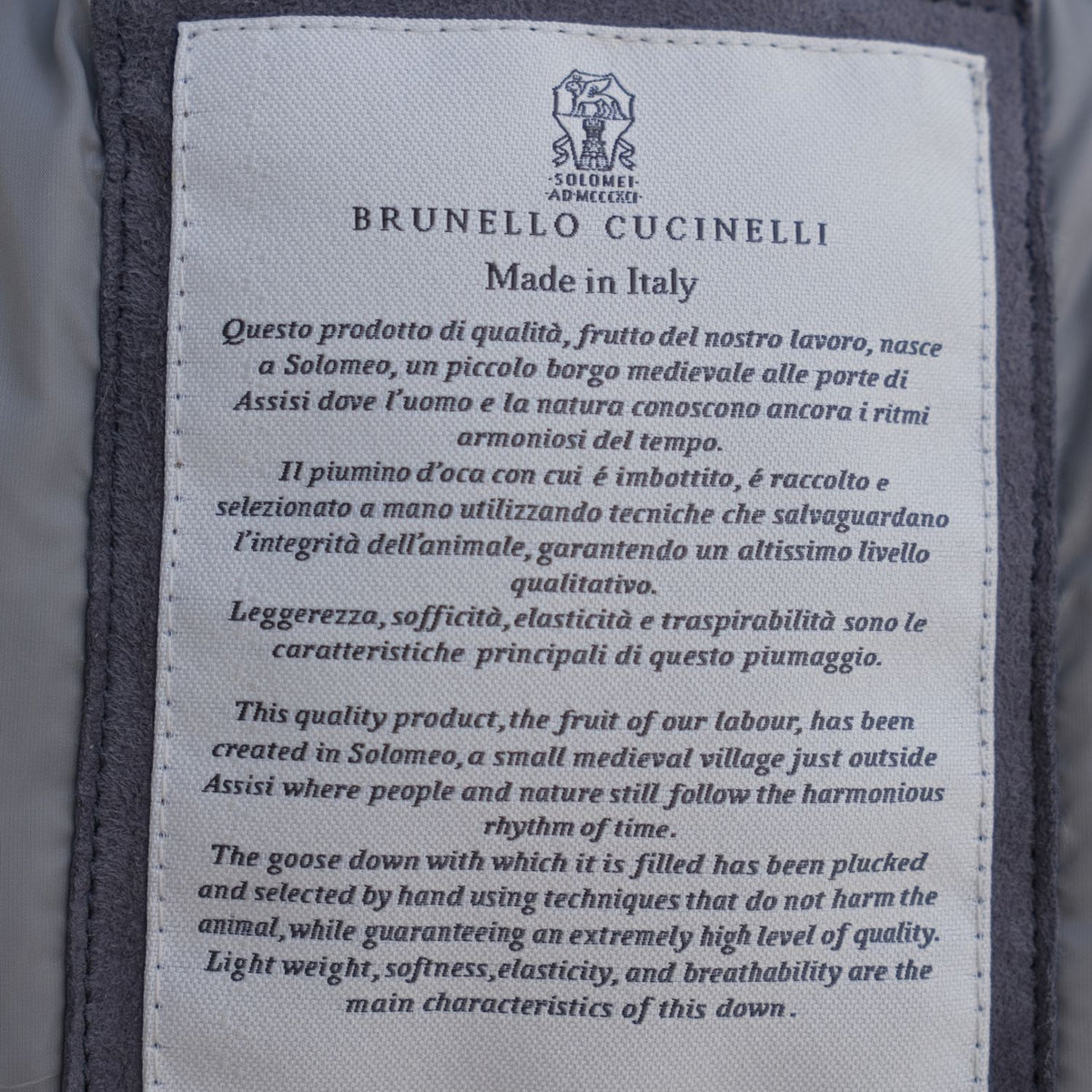 Blue Quilted Suede Down Vest (M)