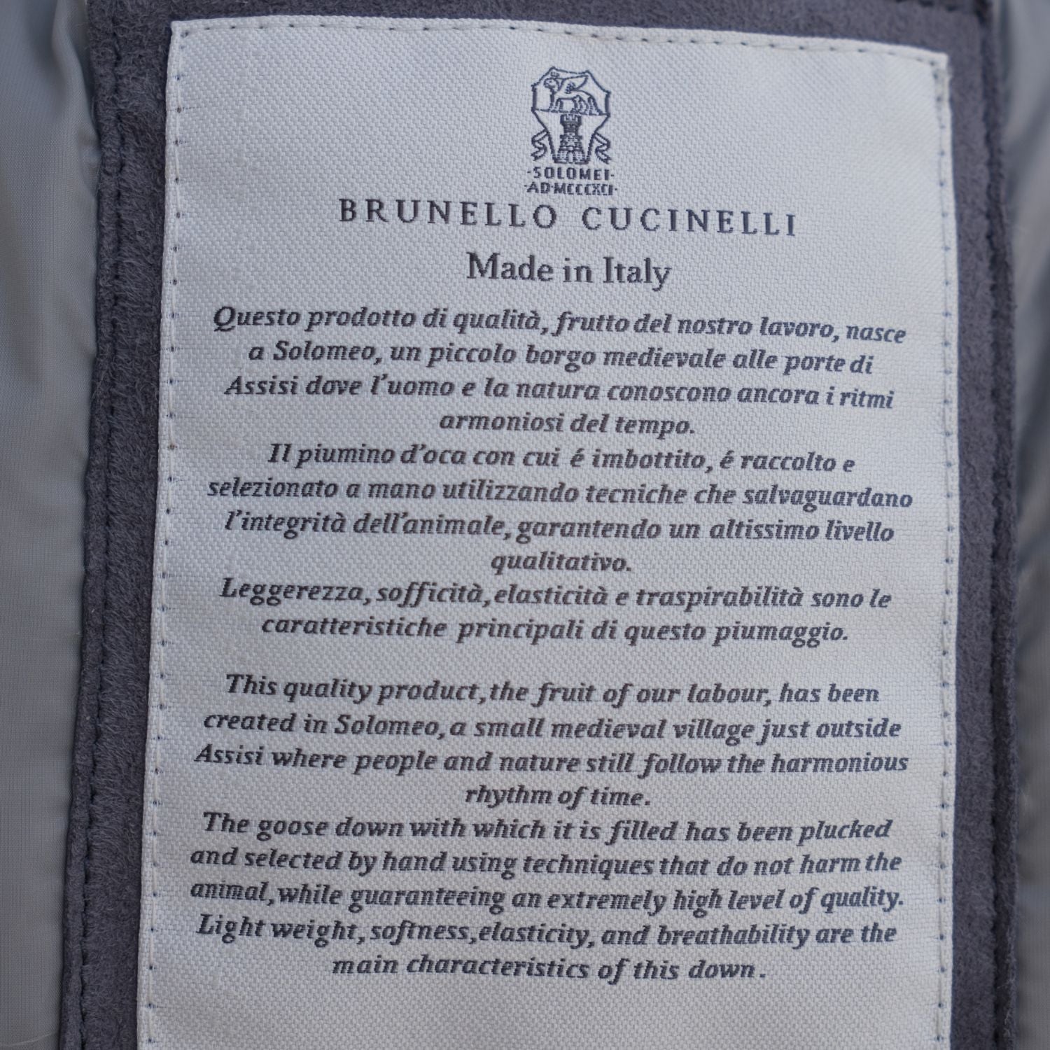 Blue Quilted Suede Down Vest (M)