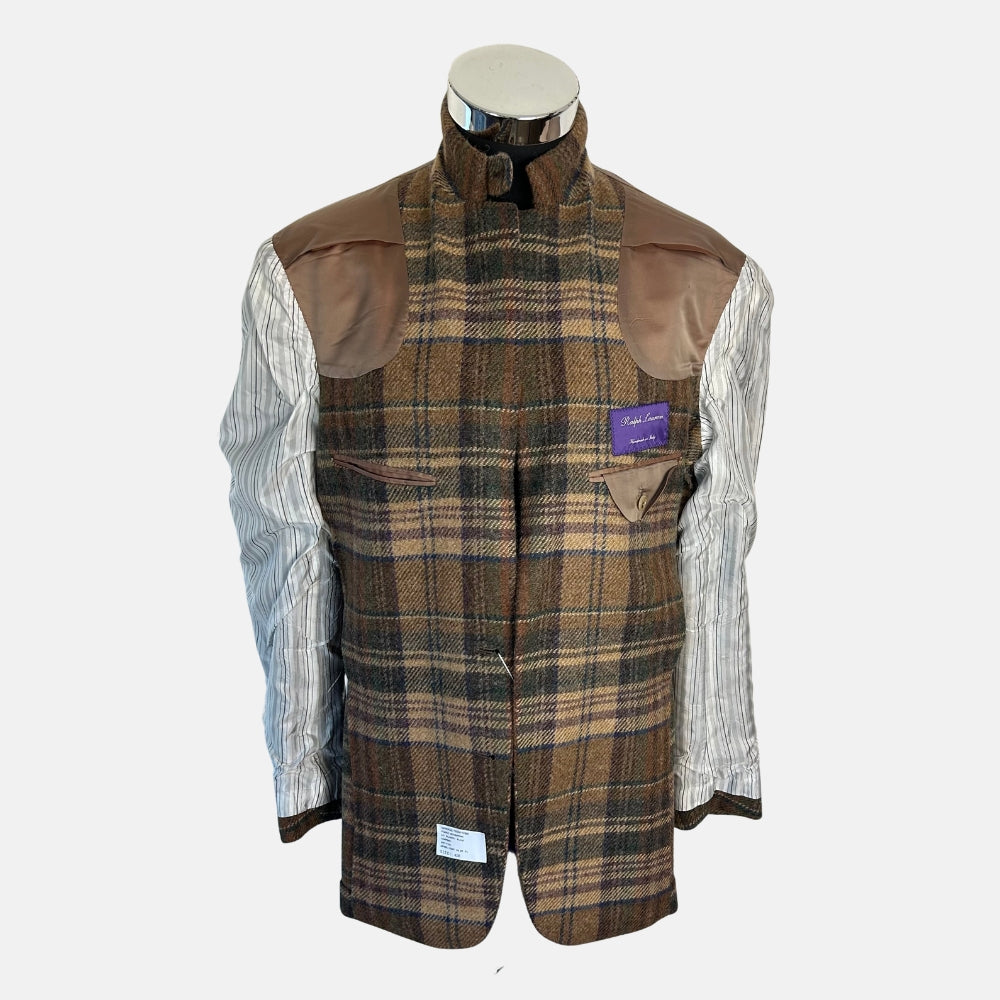 Multicolored Jacket handmade of Wool