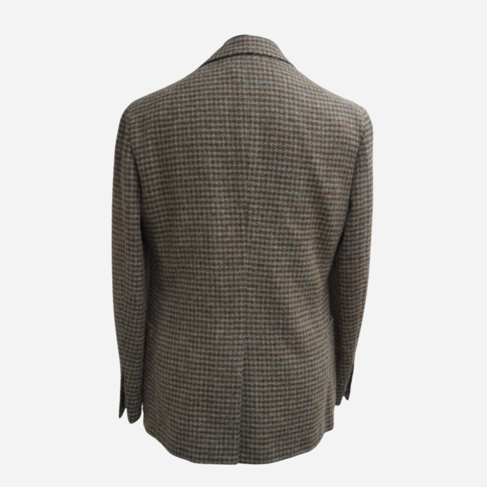 Olive Patterned Blazer made of Lambswool